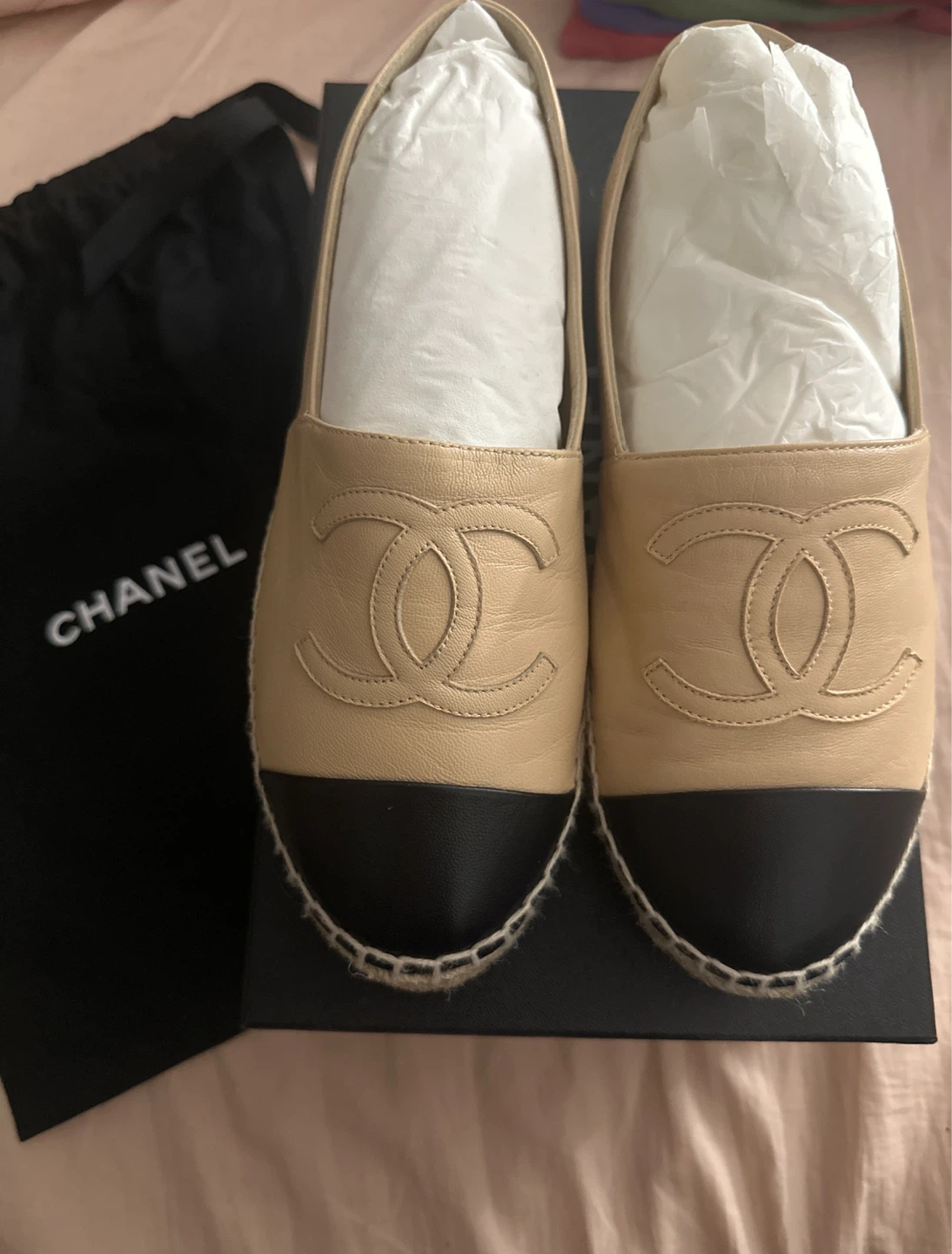 Chanel Espadrilles Beige & Black
