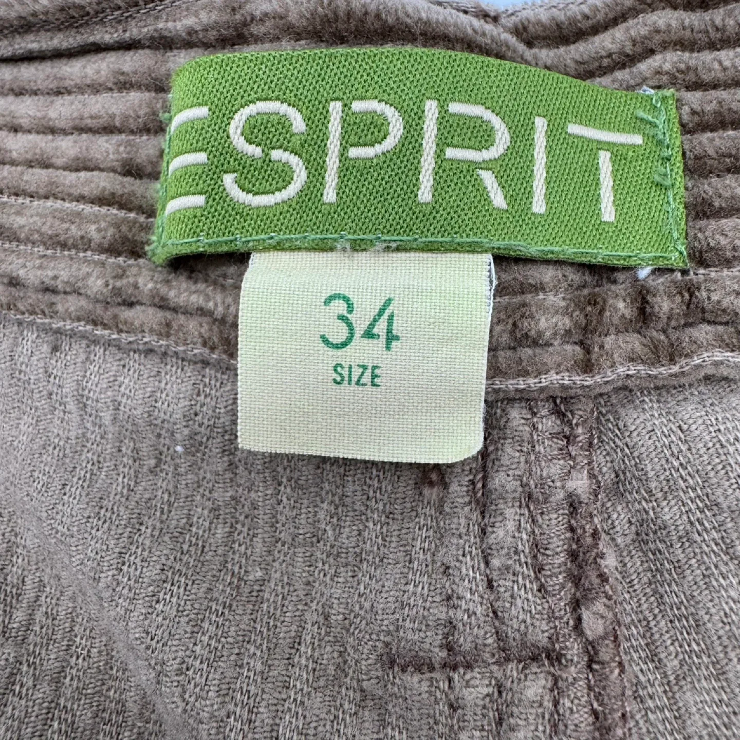 Vintage Esprit Corduroy Shorts Women'sSize US 2 Tan New Without image indicator(5)