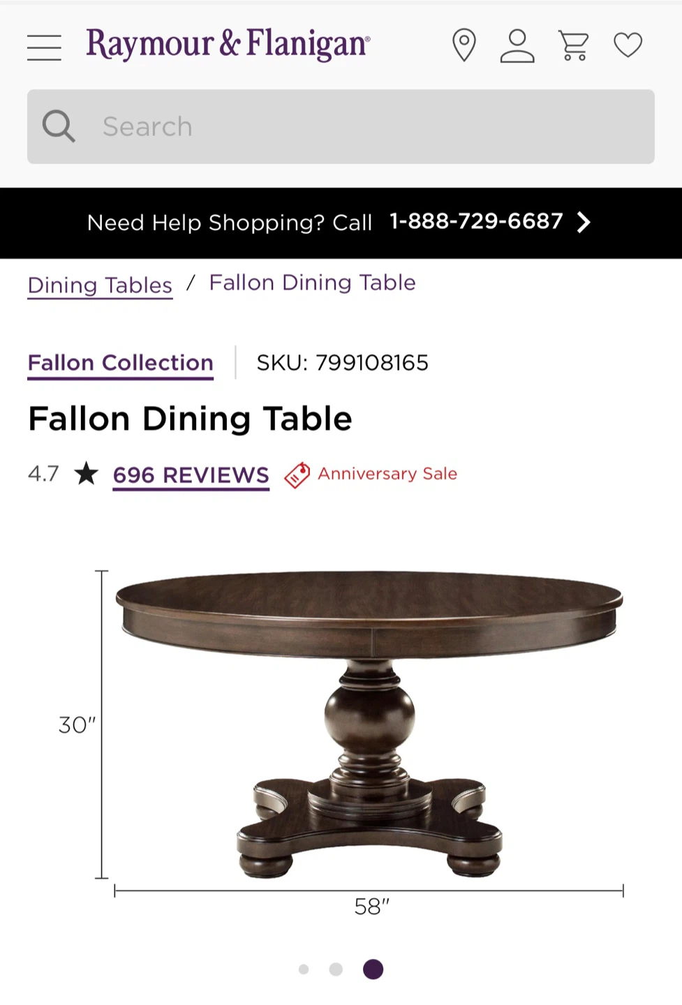 Raymour & Flanigan Fallon Dining Table - photo 4