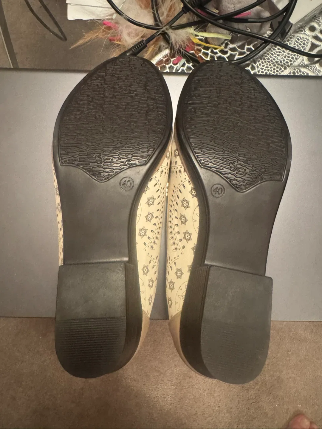 Sandqway Beige Leather Flats - Size 40 EU or 8.5 to 9 US image indicator(5)
