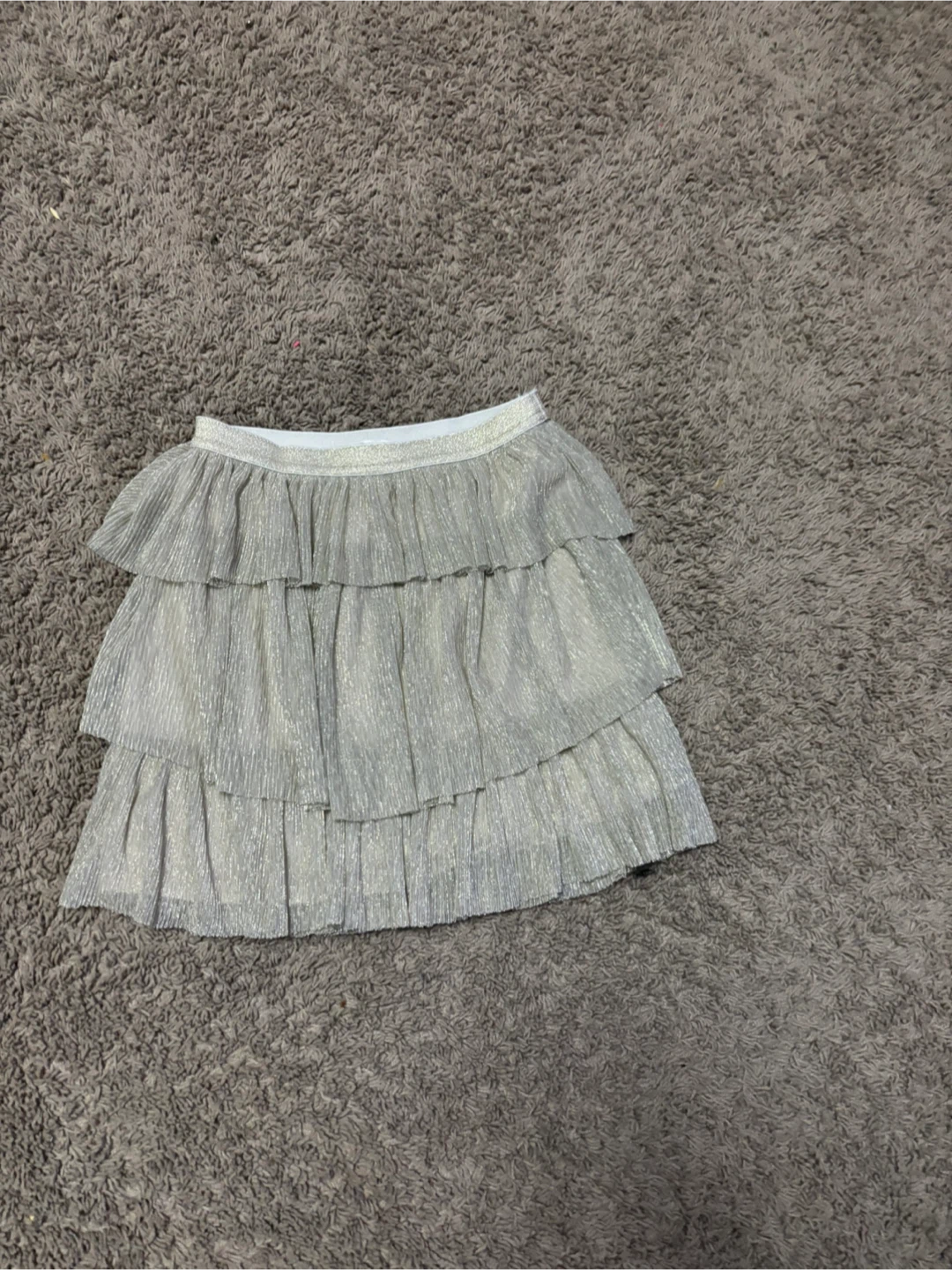 Girls' Silver Ruffle Skirt & Yellow Tulle Dress