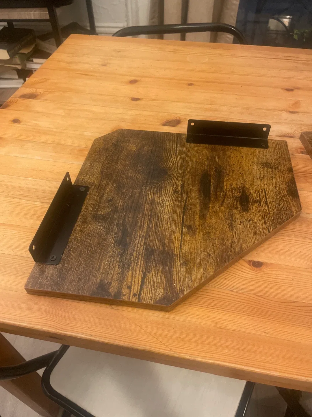 Set of 2 Wooden Shelves with Brackets + Screws image indicator(3)