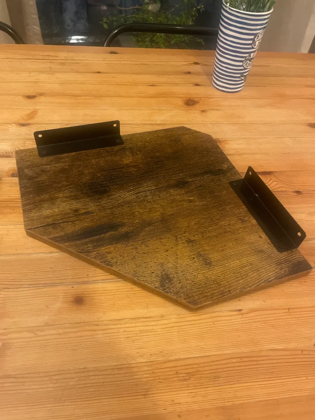 Set of 2 Wooden Shelves with Brackets + Screws image indicator(4)