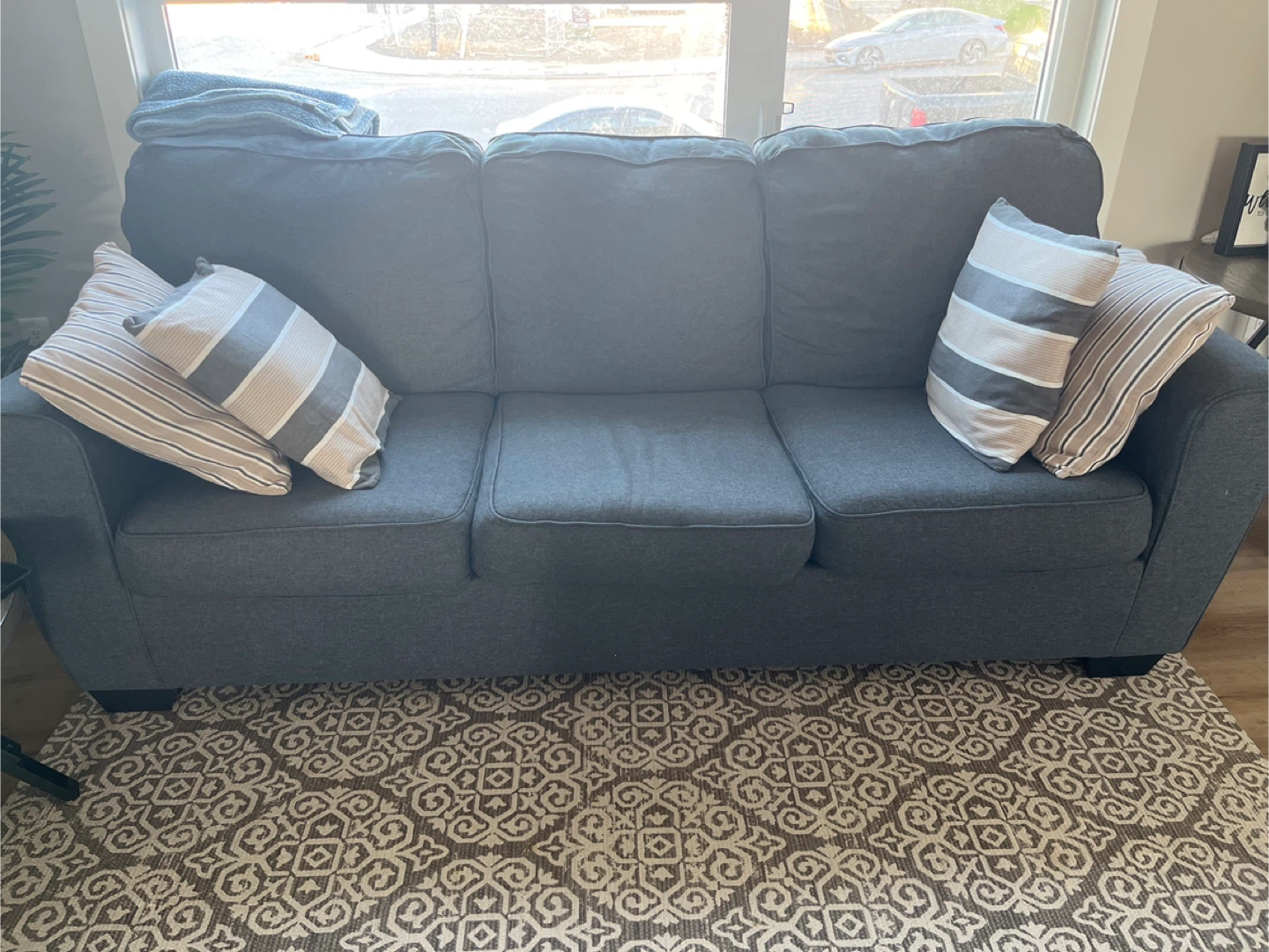 Comfortable Grey 3-Seat Sofa