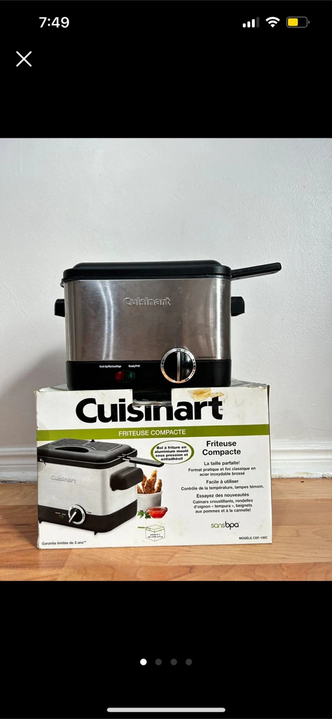 Cuisinart Compact Deep Fryer CDF-100C - Like New!