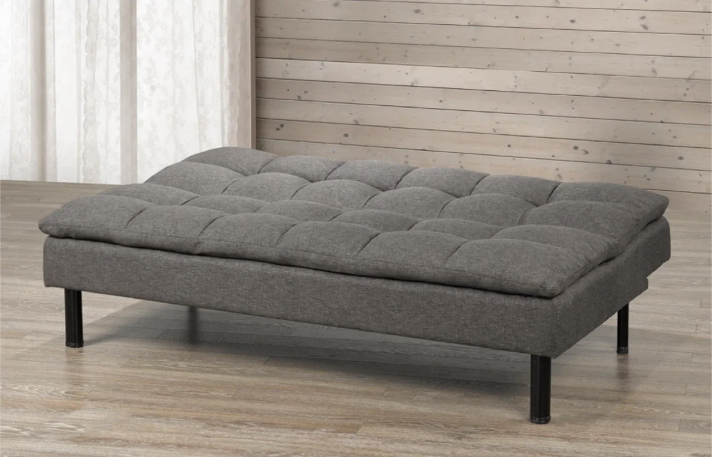 Convertible Grey Futon Sofa Bed image indicator(2)
