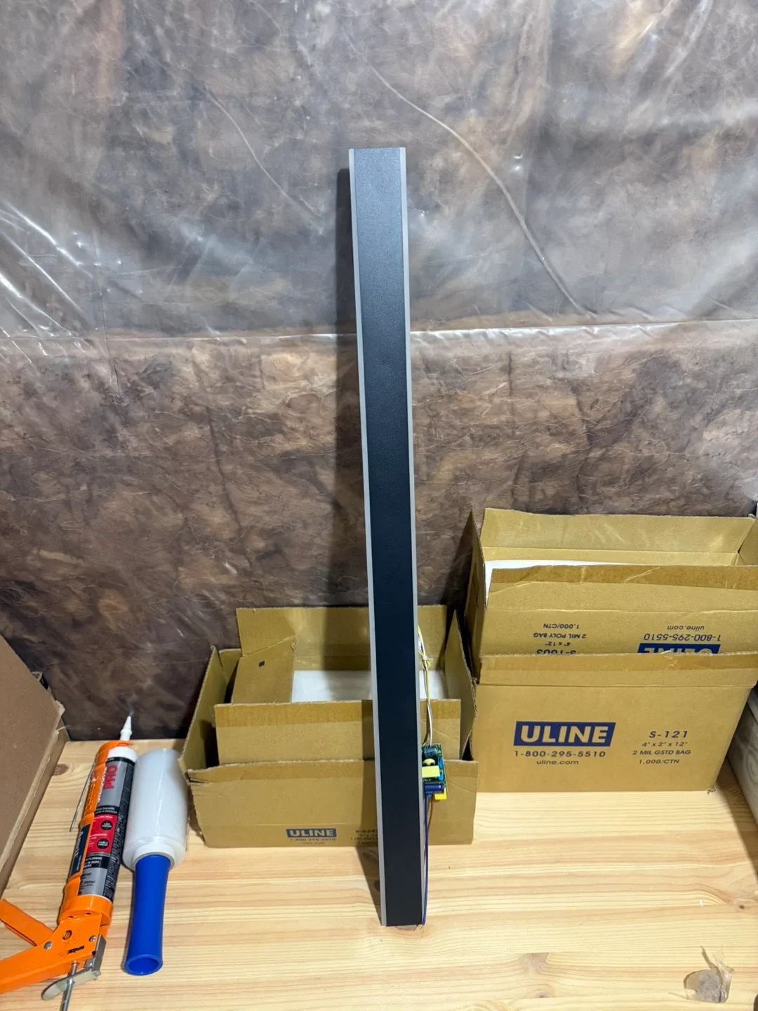 New in box! Modern 32in LED Indoor Wired Wall Sconce Light image indicator(6)