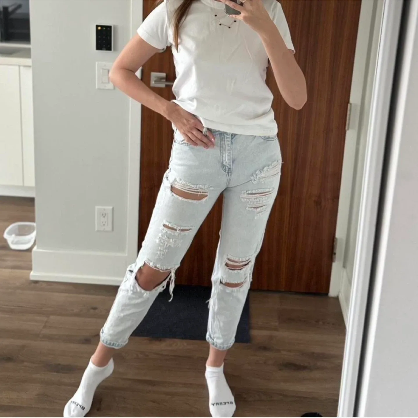 Light Blue Ripped Jeans thumbnail