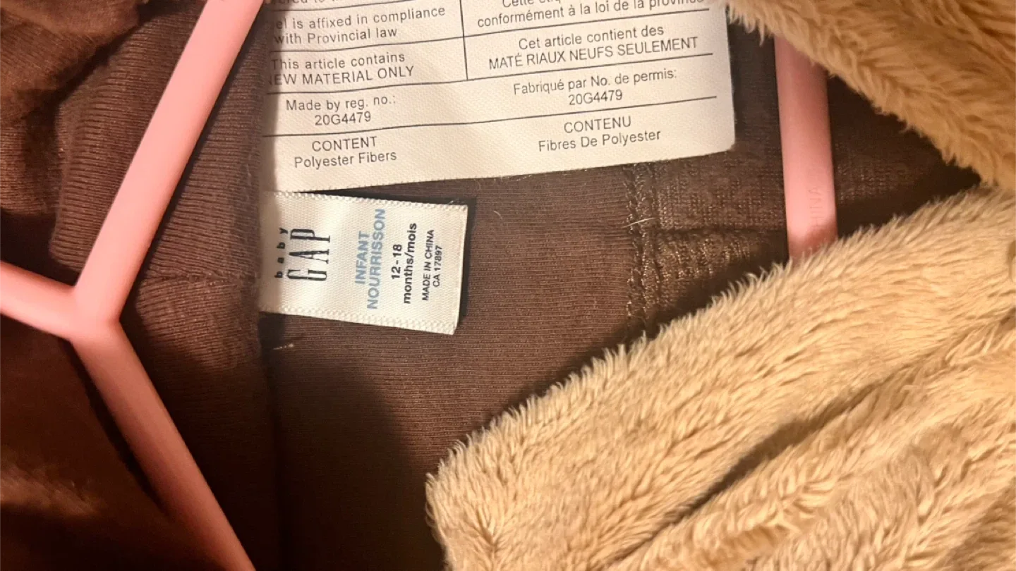 Baby Gap Monkey Costume 12-18 Months 🧡 image indicator(2)