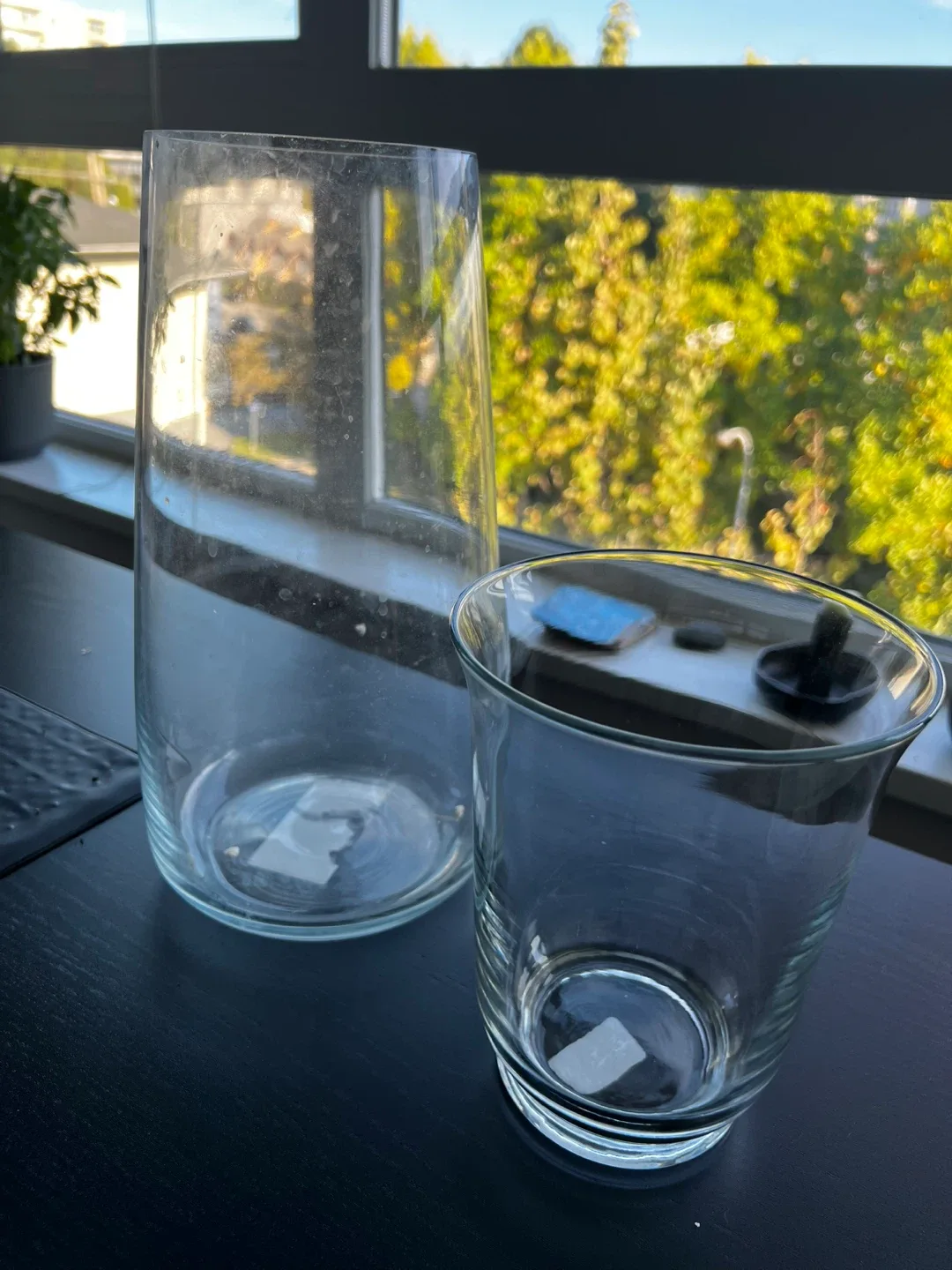Two Clear Glass Vases from Ikea image indicator(2)