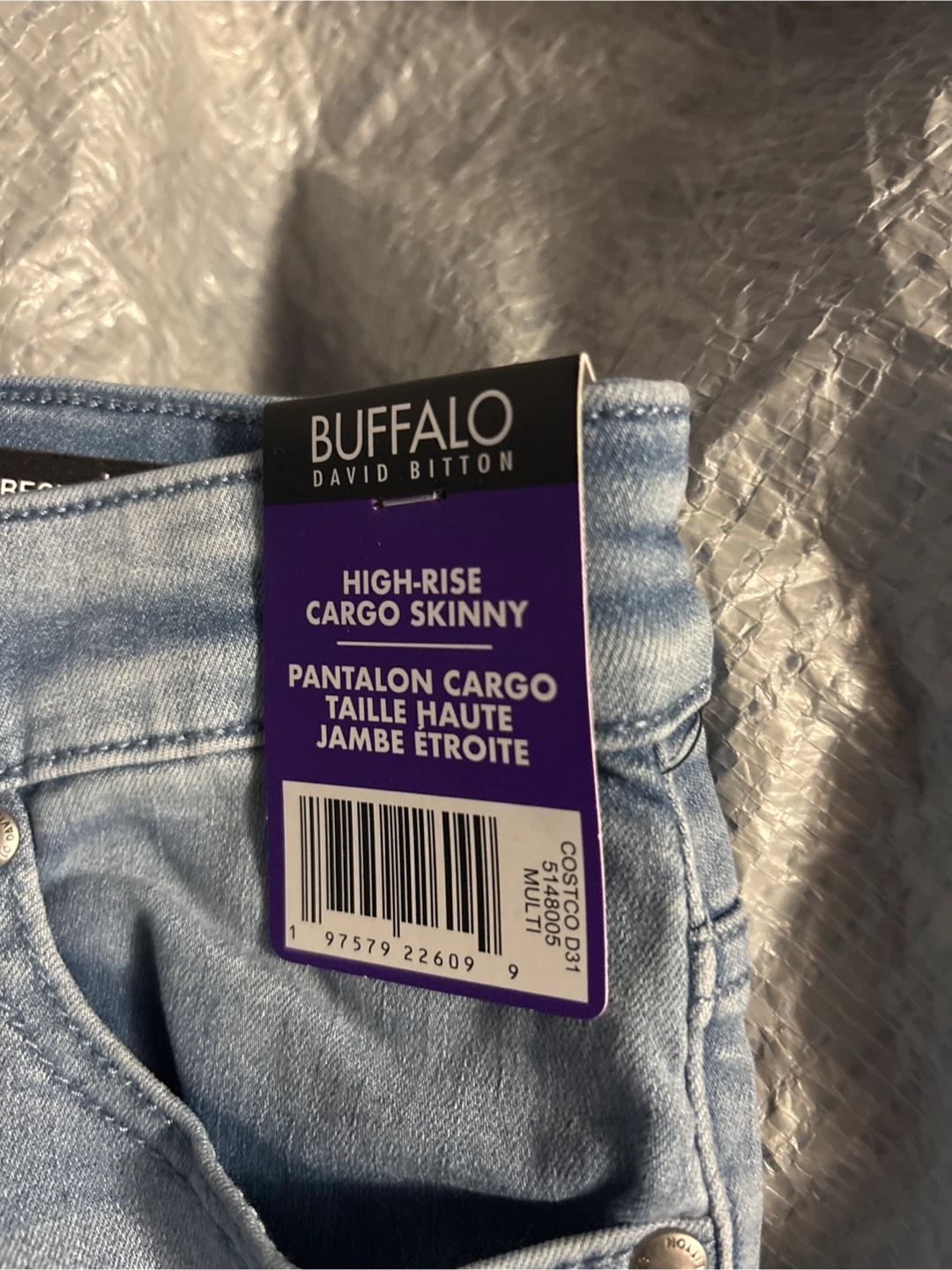 Buffalo David Bitton High-Rise Cargo Skinny Jeans - Size 14 - photo 3