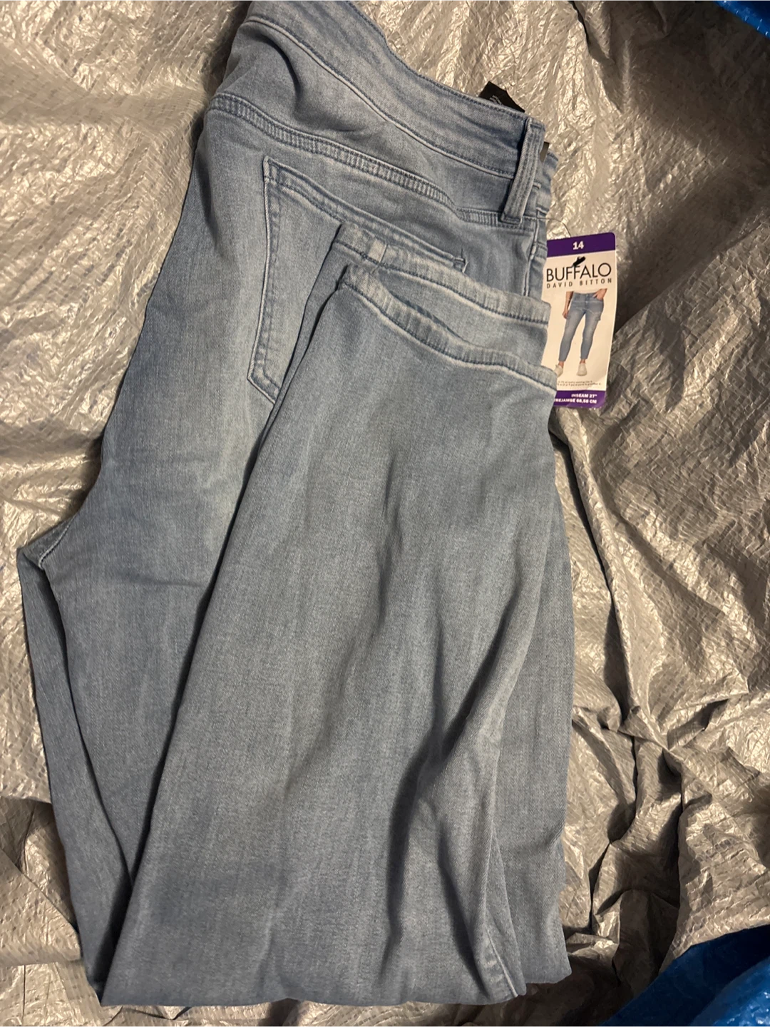 Buffalo David Bitton High-Rise Cargo Skinny Jeans - Size 14