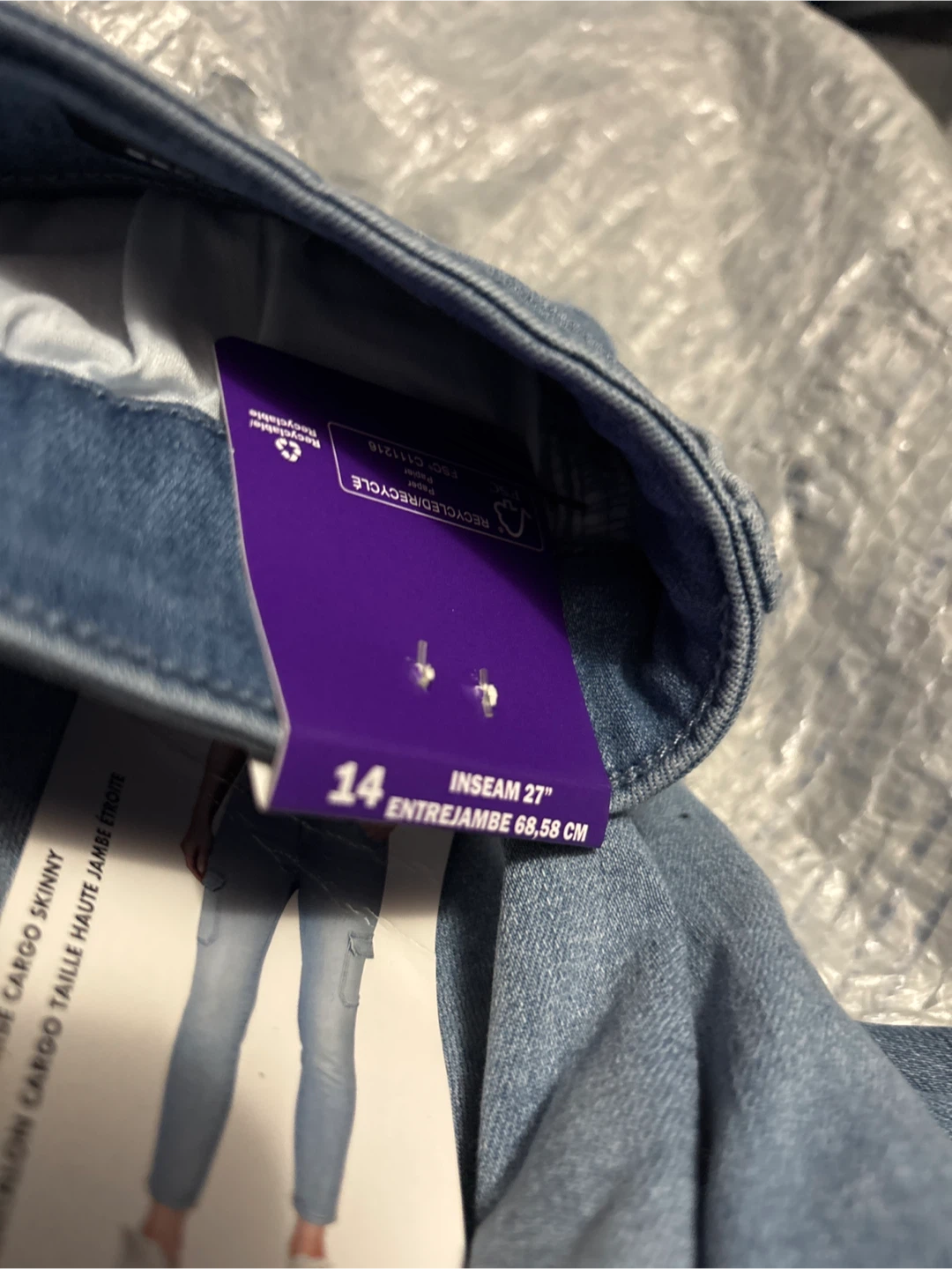 Buffalo David Bitton High-Rise Cargo Skinny Jeans - Size 14 - photo 5