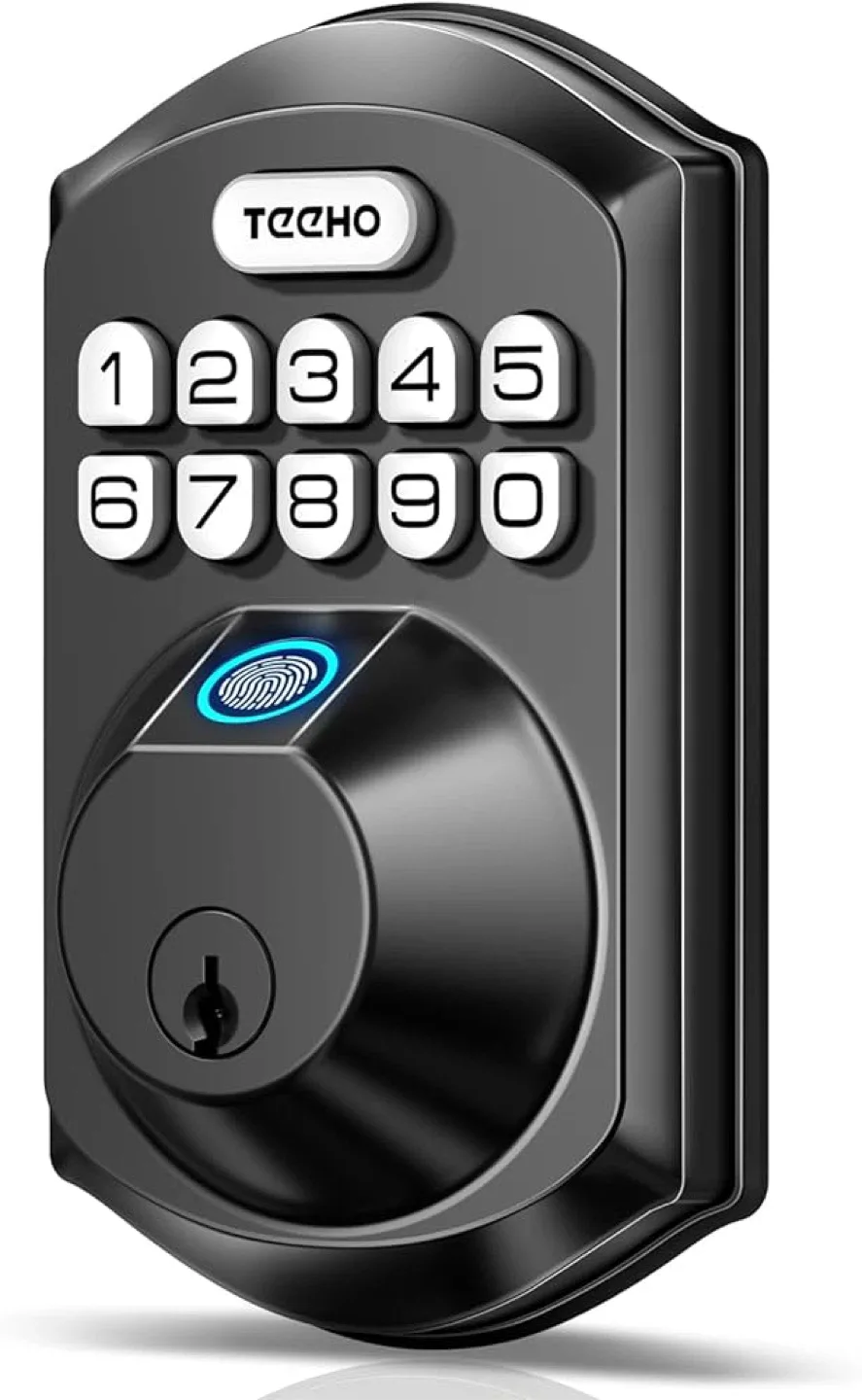 TEEHO TEE002 Digital Fingerprint Keypad Deadbolt with Lever image indicator(3)