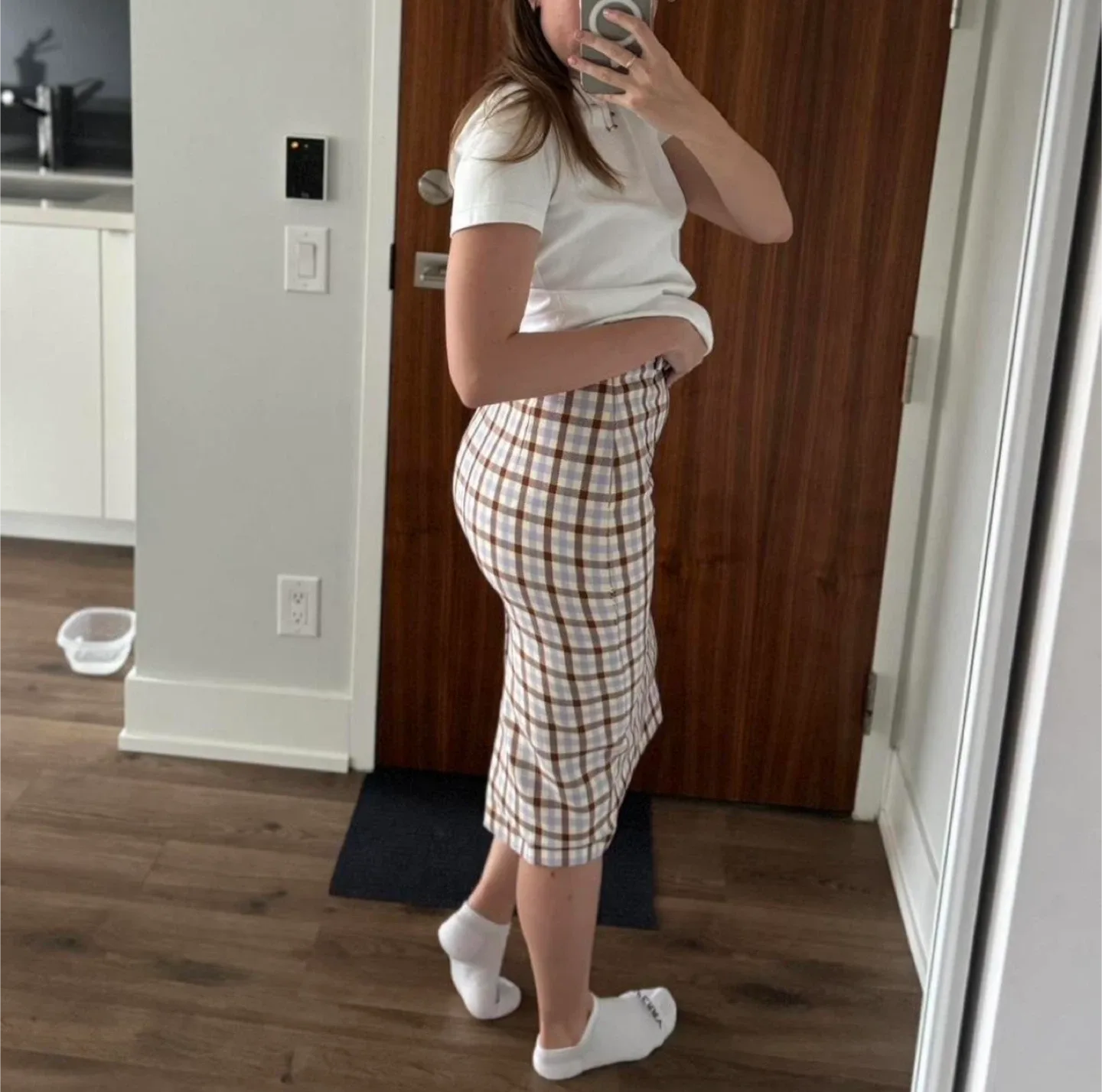 Plaid Midi Skirt thumbnail