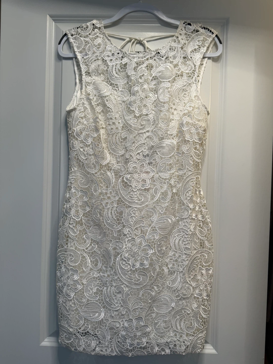Lipsy London White Lace look Dress