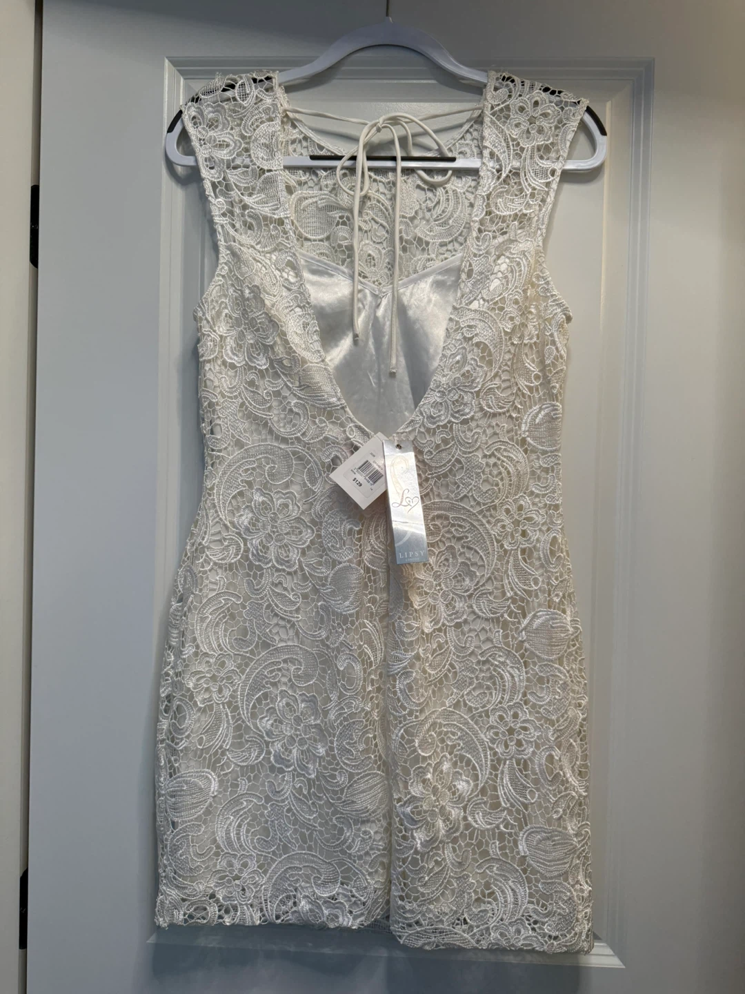 Lipsy London White Lace look Dress - photo 2
