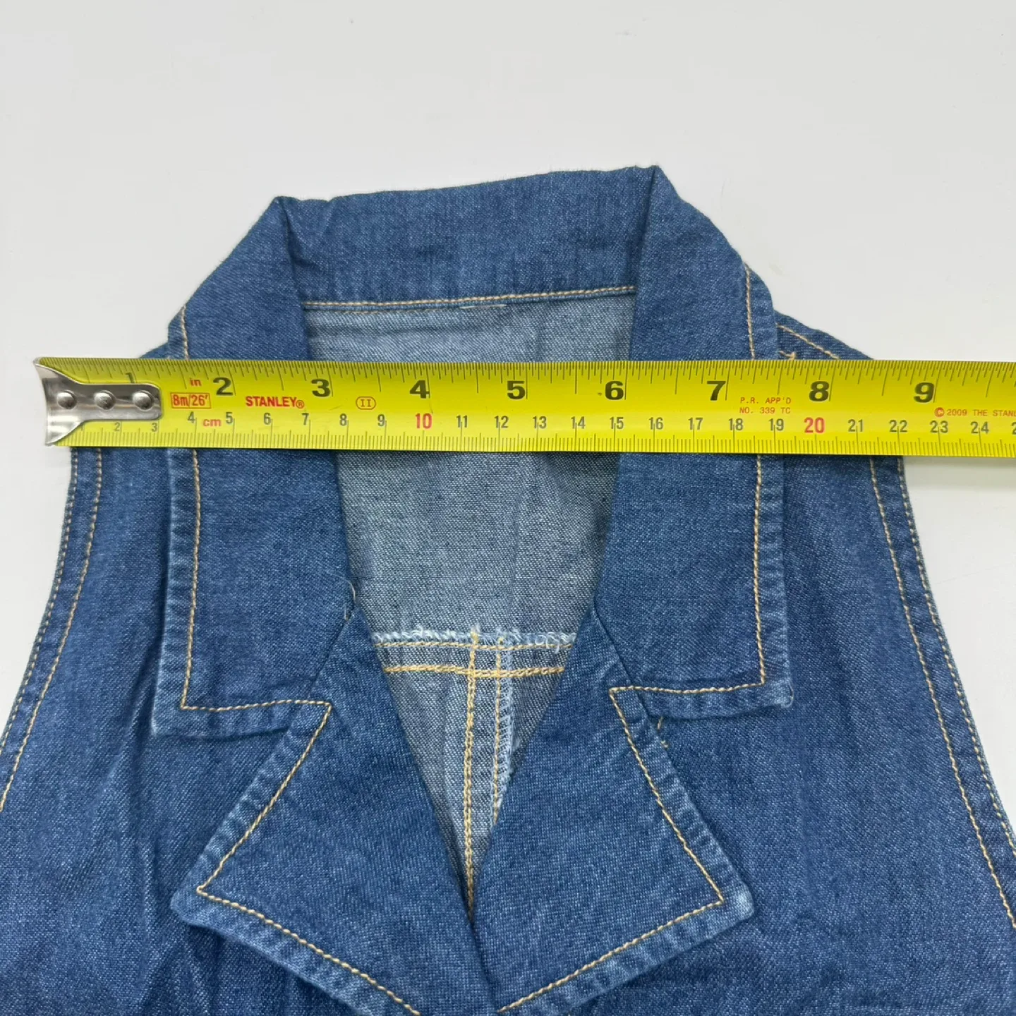 Retro Blue Denim Crop Vest Women's Small US 4New With Tag image indicator(5)