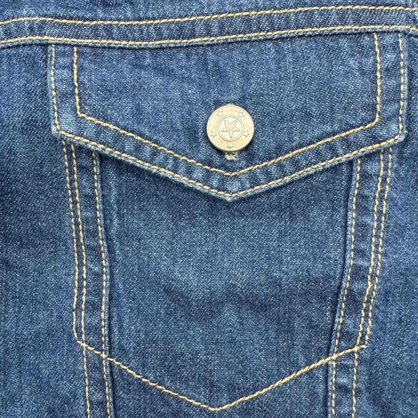 Retro Blue Denim Crop Vest Women's Small US 4New With Tag image indicator(3)