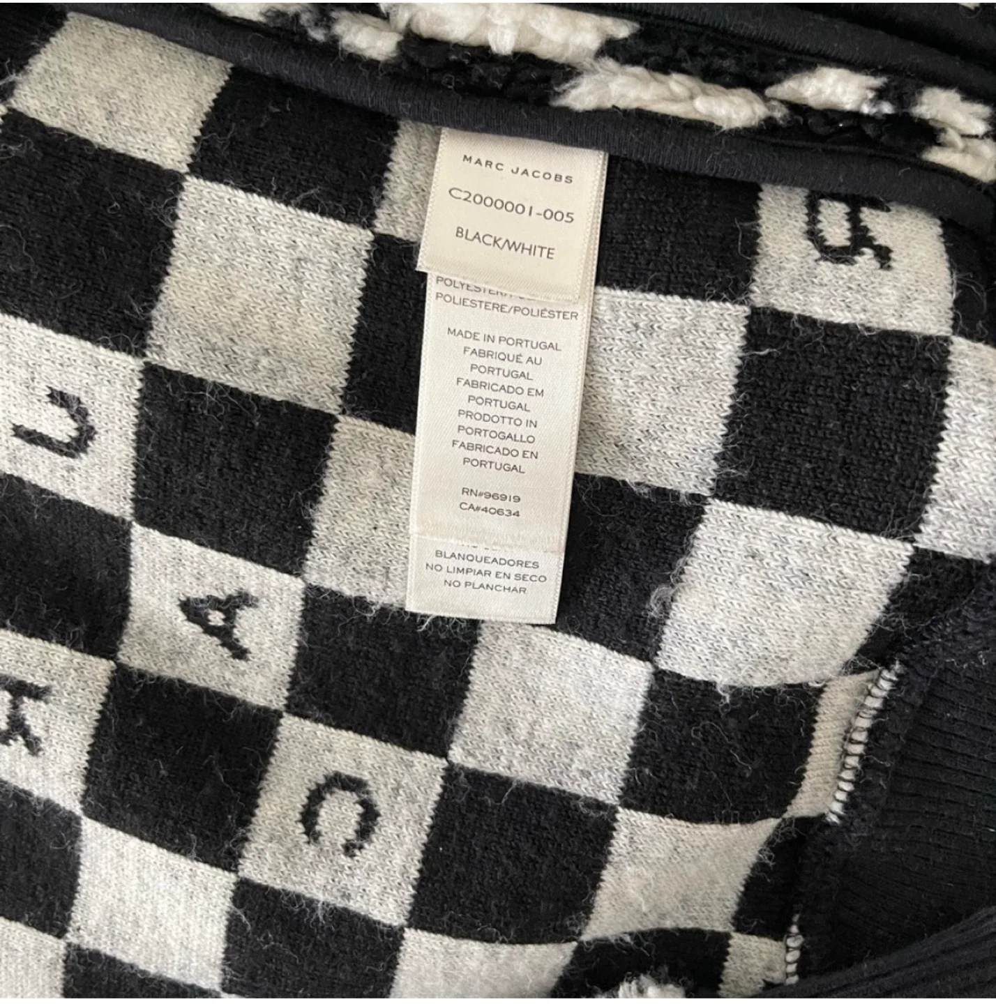 Marc Jacobs The Fleece Checkerboard Jacket - XS image indicator(4)
