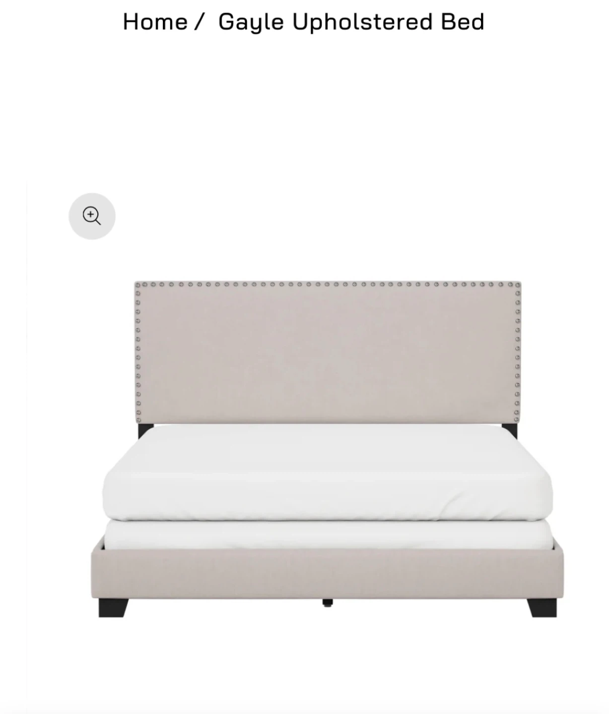 Grey Upholstered Queen Bed - New (Unused - Open Box) - photo 3