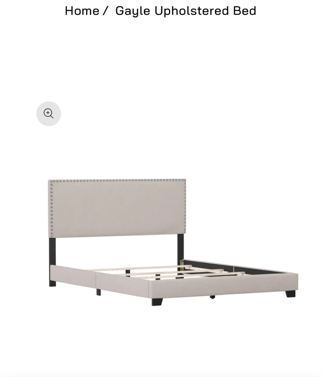 Grey Upholstered Queen Bed - New (Unused - Open Box) - photo 2