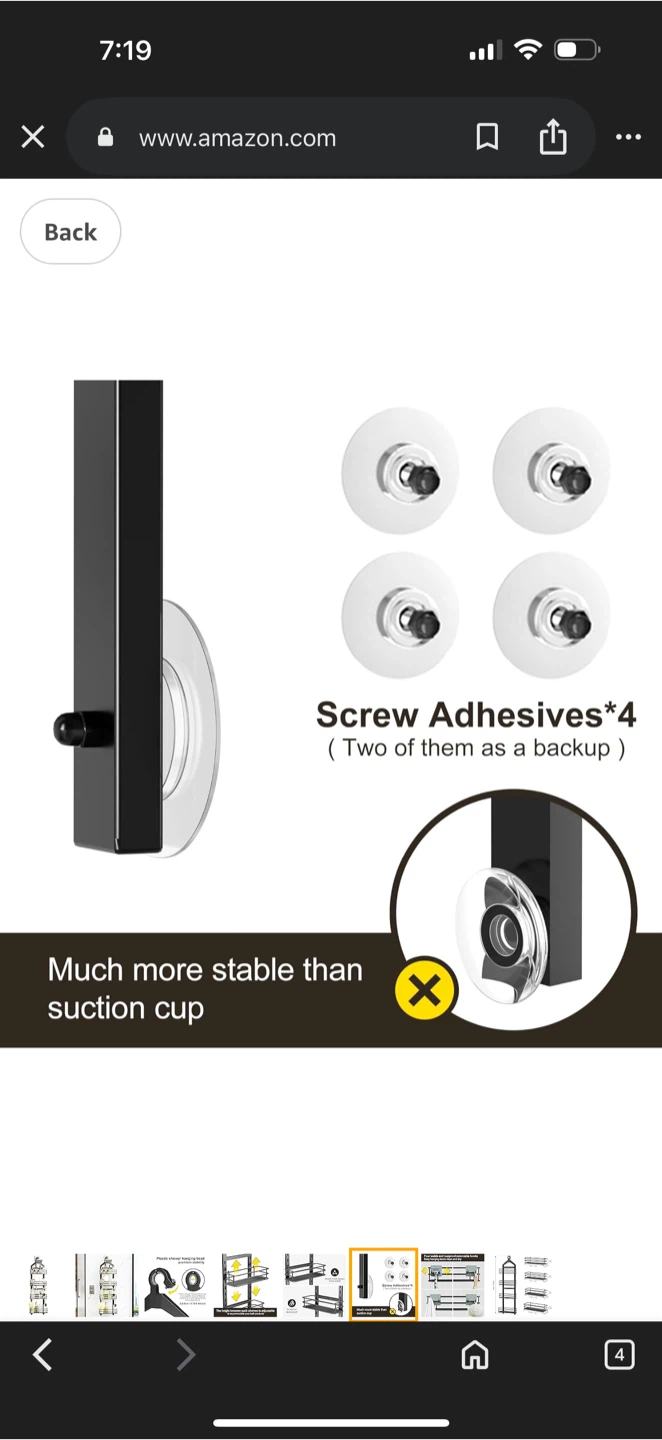 Orimade 4-Tier Adjustable Anti-Slip Shower Caddy - photo 5