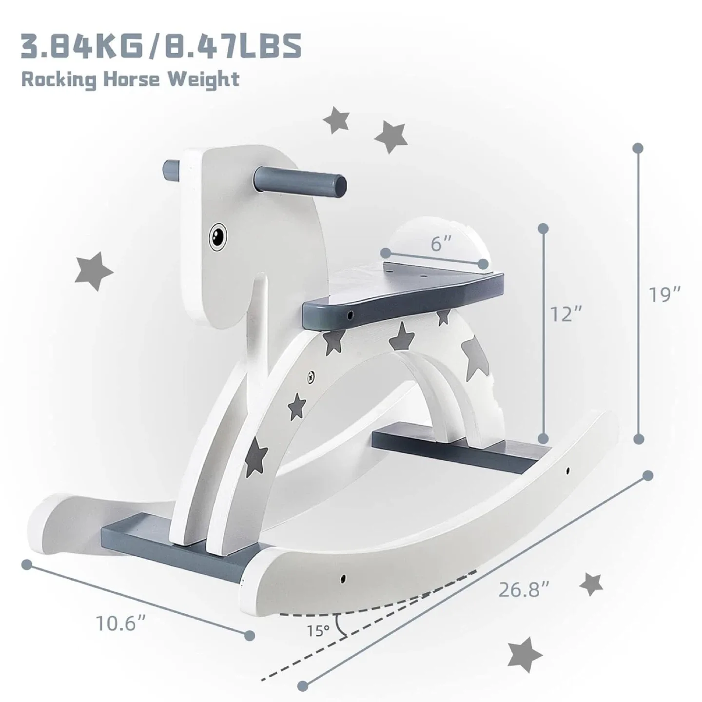 Rocking Horse - Grey & White image indicator(5)