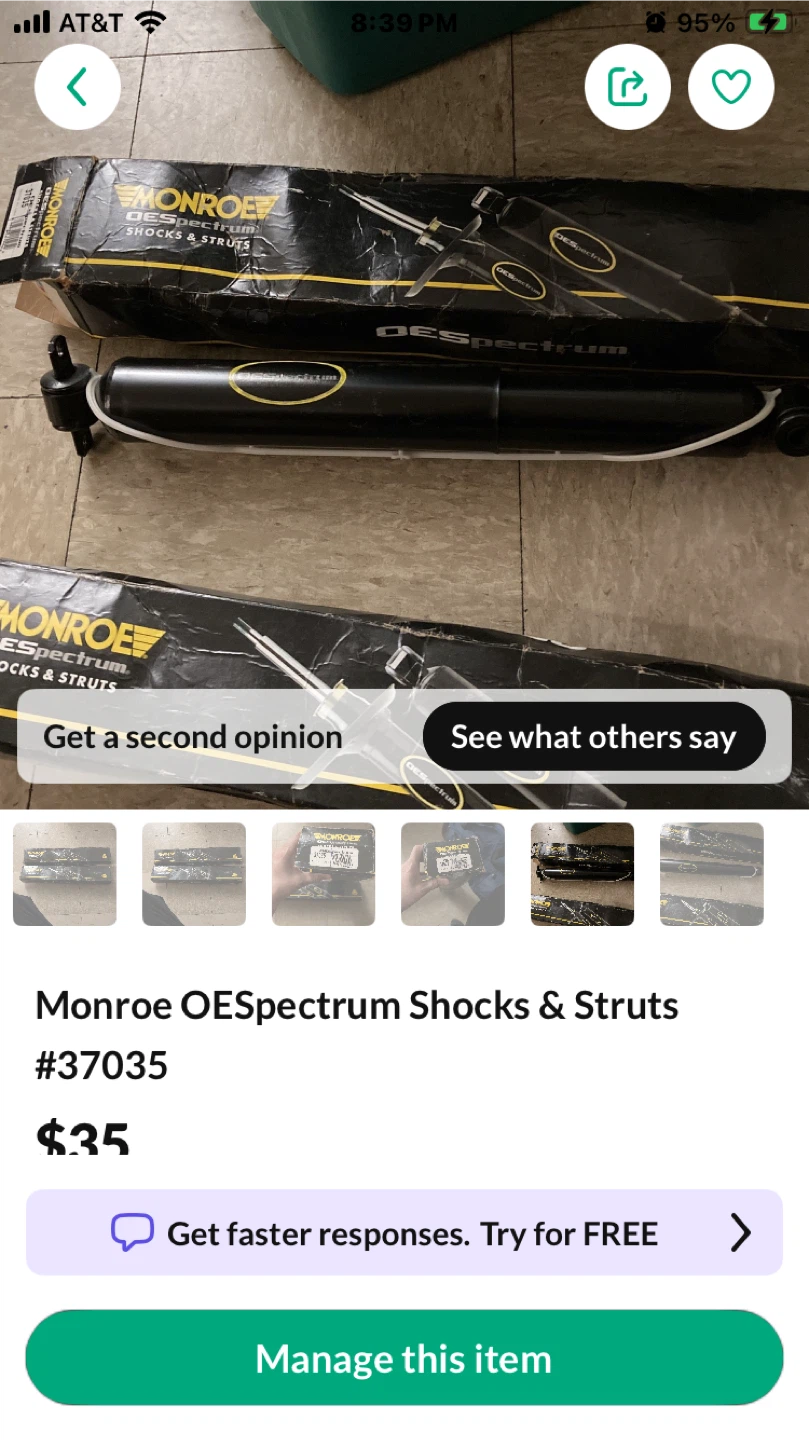 Monroe OESpectrum Shocks & Struts #37035 - photo 3