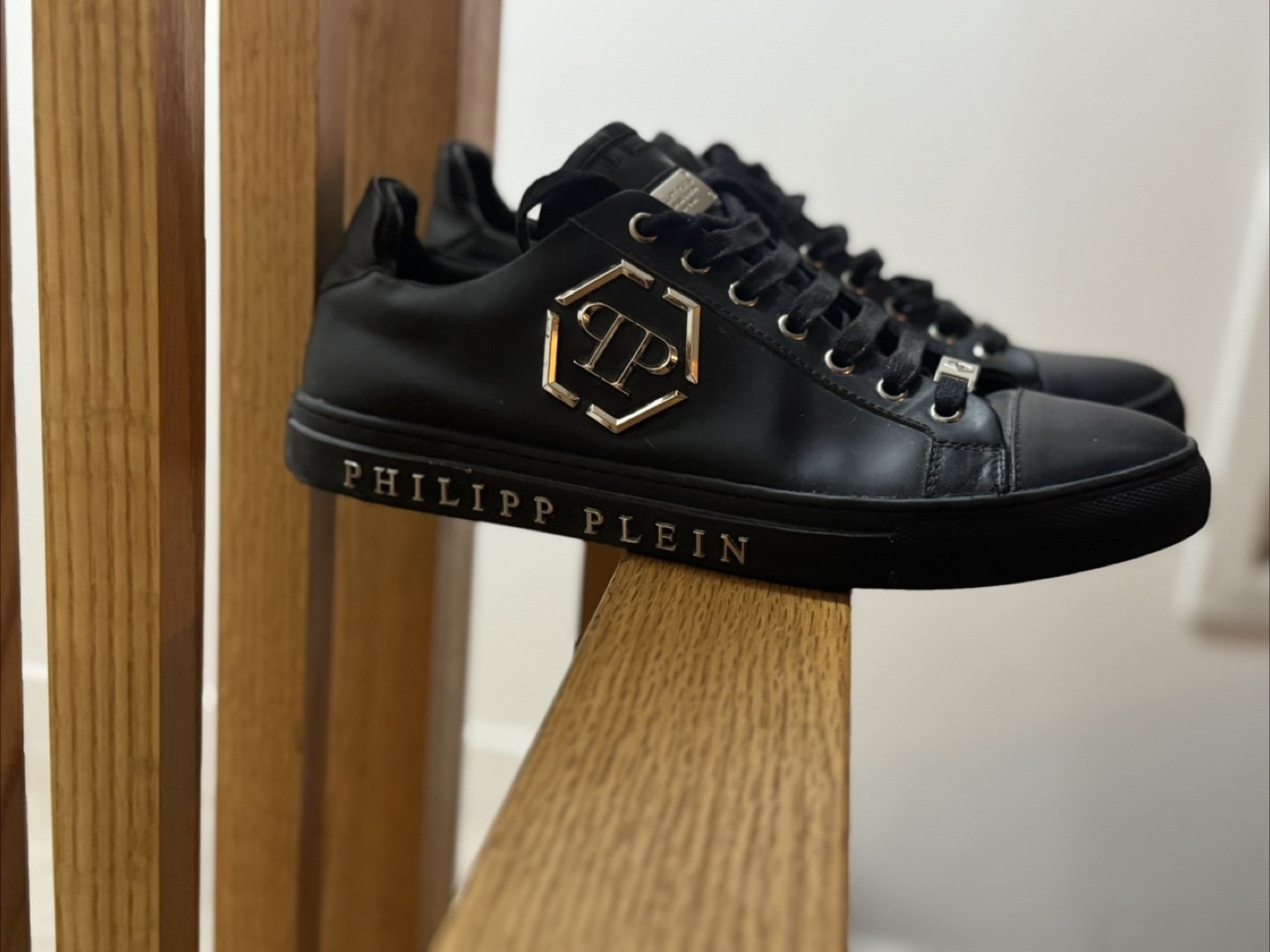 Philipp Plein Black Leather Sneakers - photo 4
