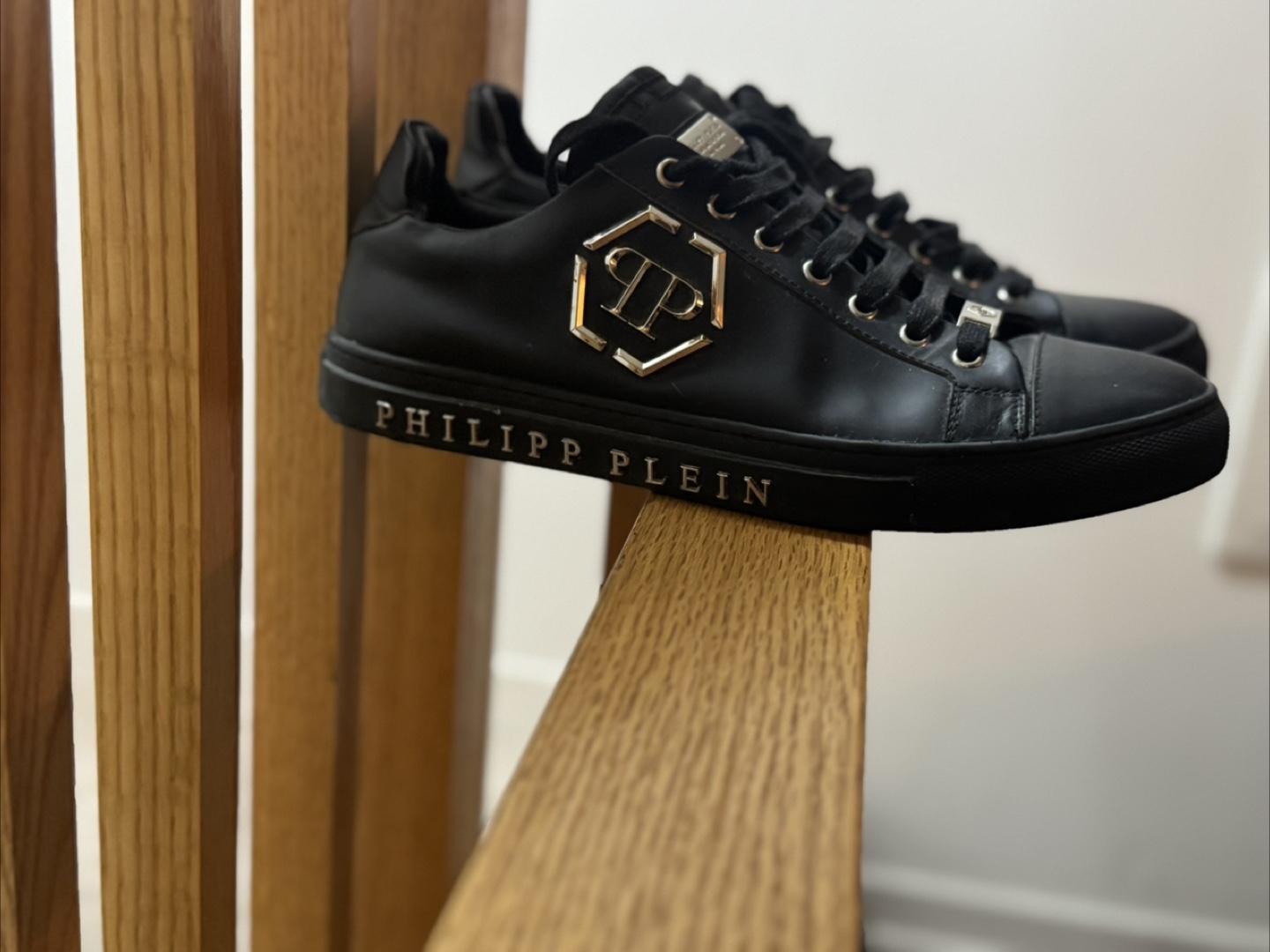 Philipp Plein Black Leather Sneakers - photo 3