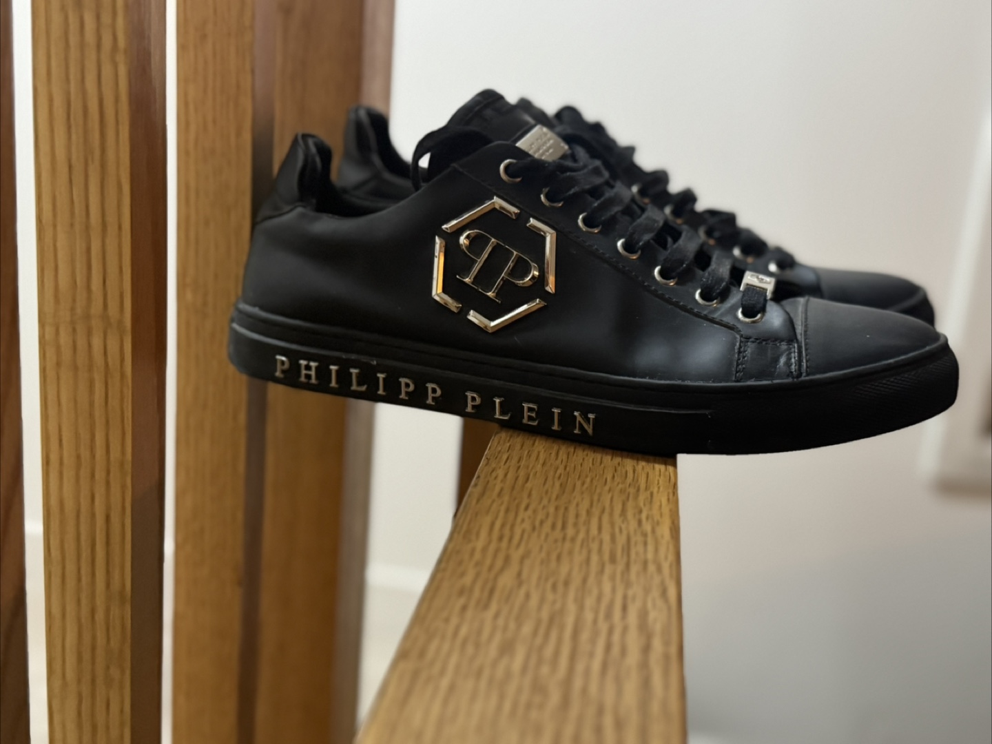Philipp Plein Black Leather Sneakers - photo 5