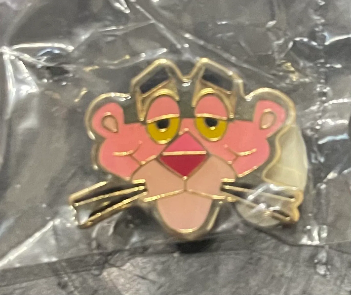 Vintage Pink Panther metal lapel pin thumbnail