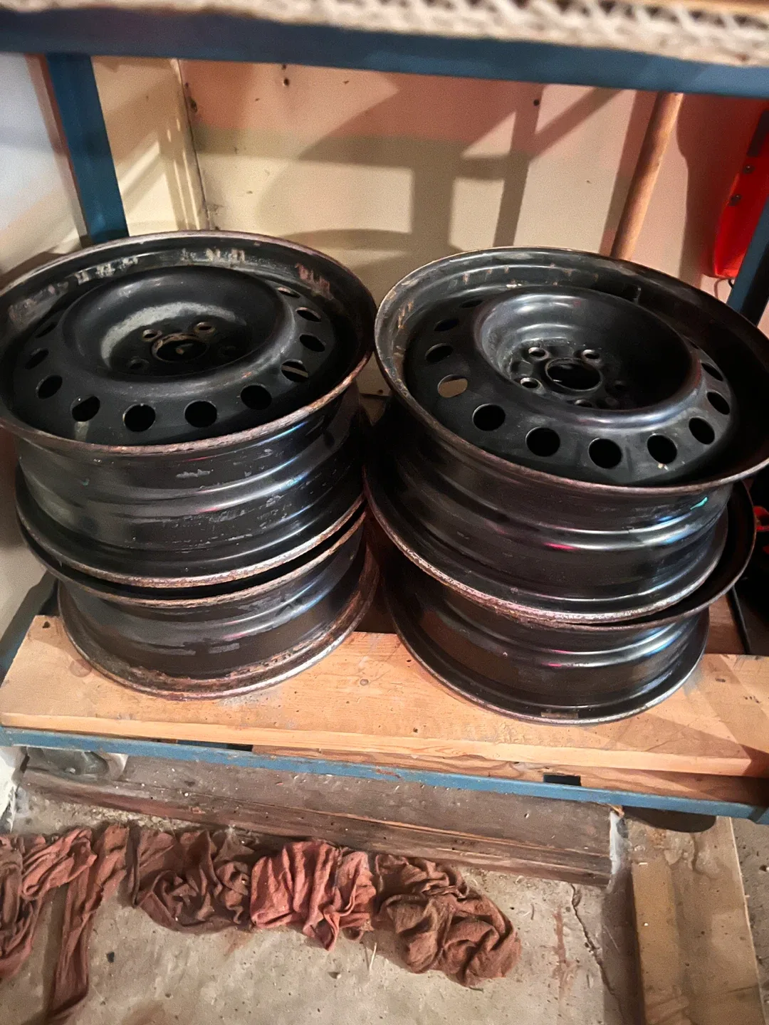 Good set 4 Black Steel Rims 15" thumbnail