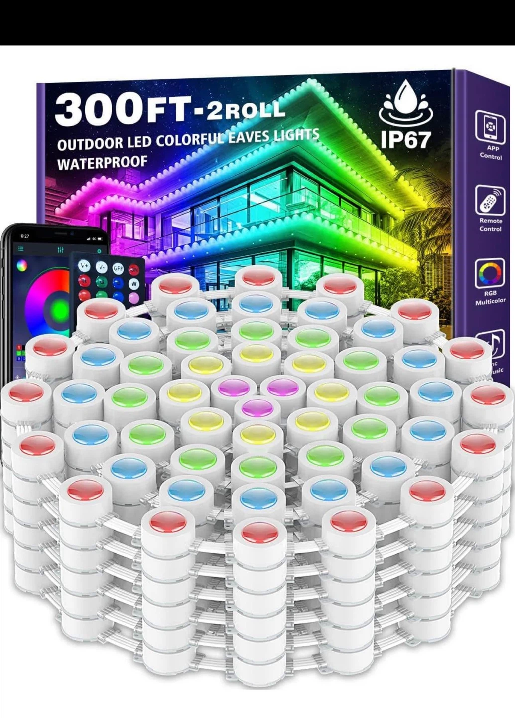 Outdoor LED Colorful Eaves Lights 300FT - NEW
