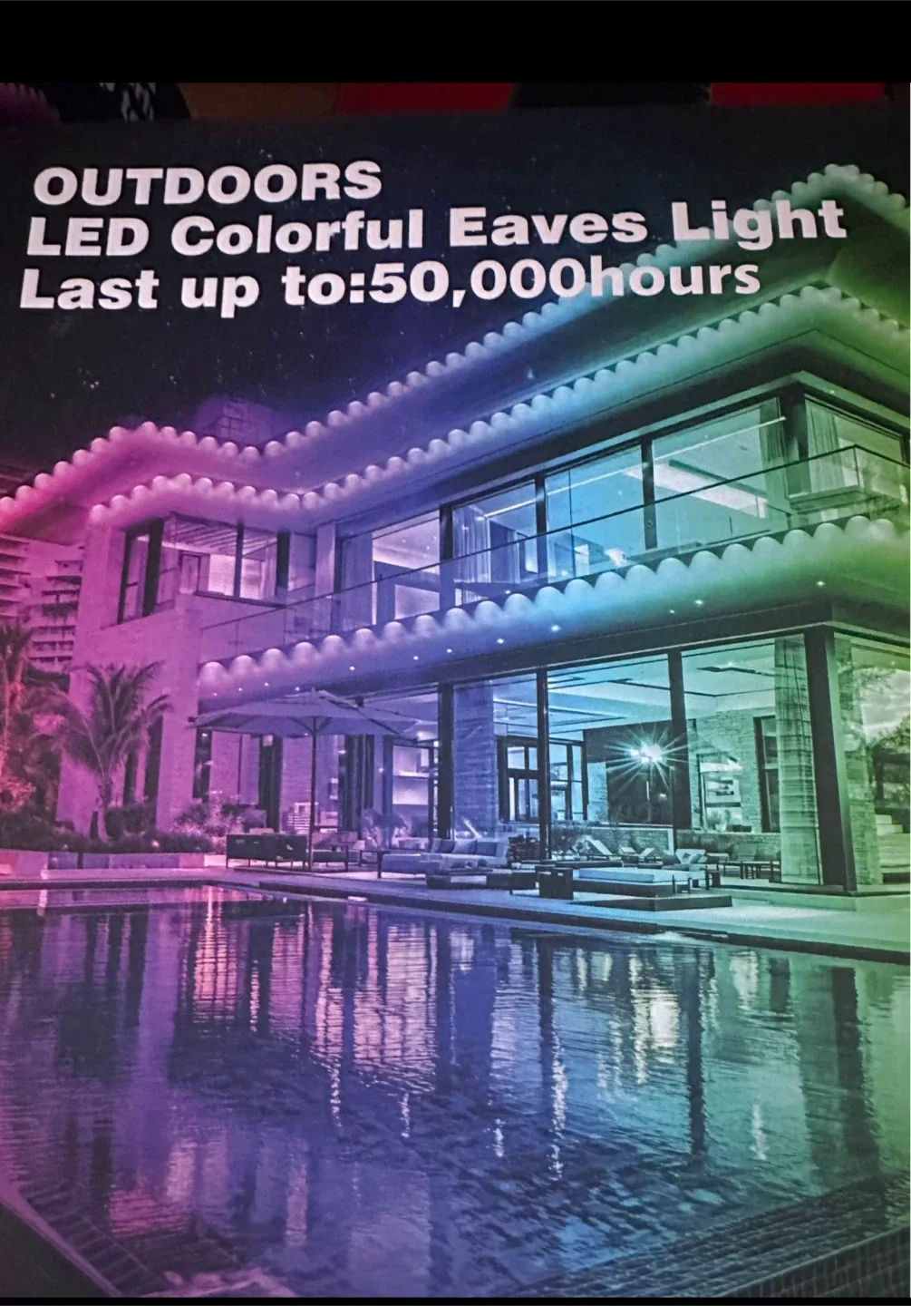 Outdoor LED Colorful Eaves Lights 300FT - NEW image indicator(3)