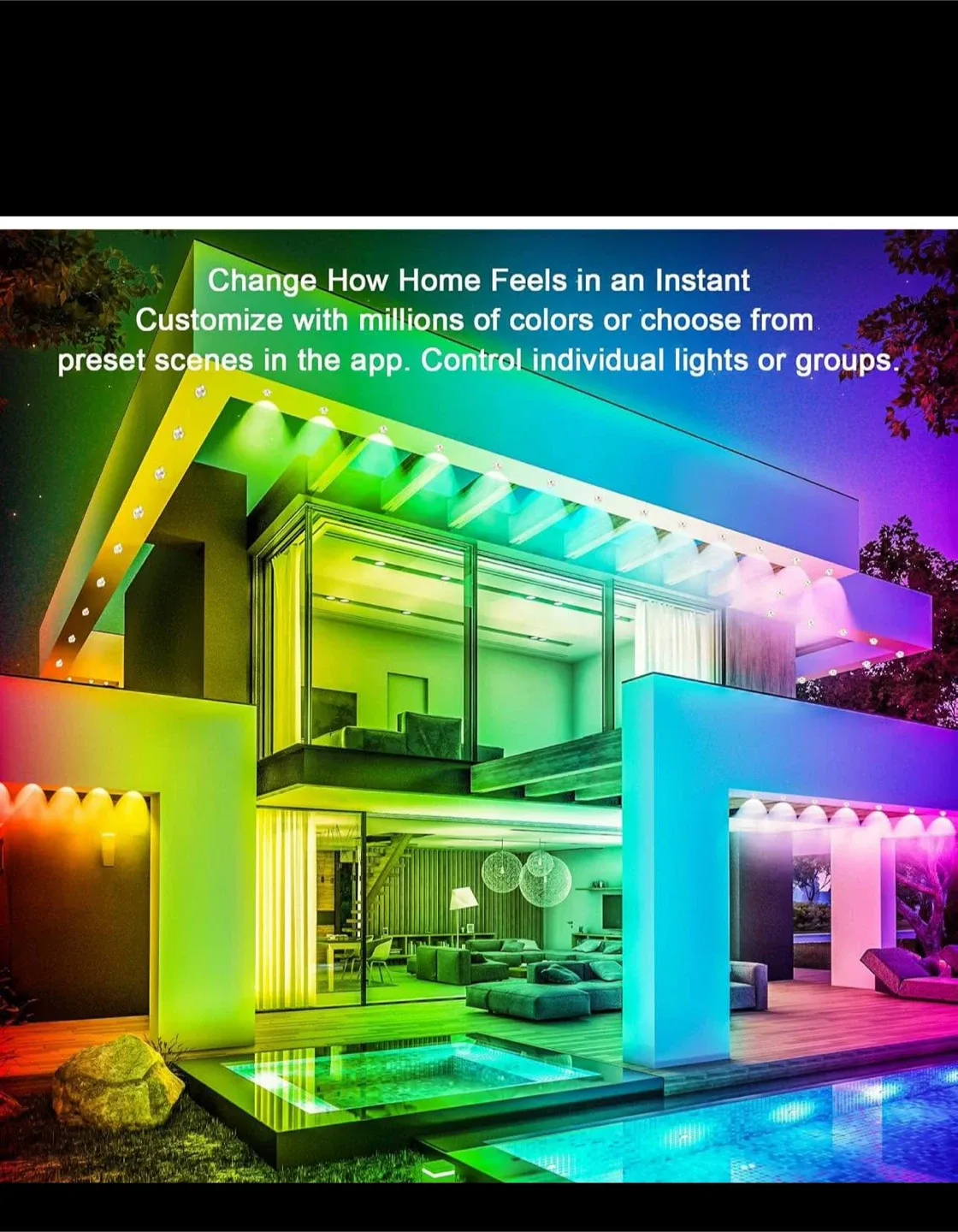 Outdoor LED Colorful Eaves Lights 300FT - NEW image indicator(2)