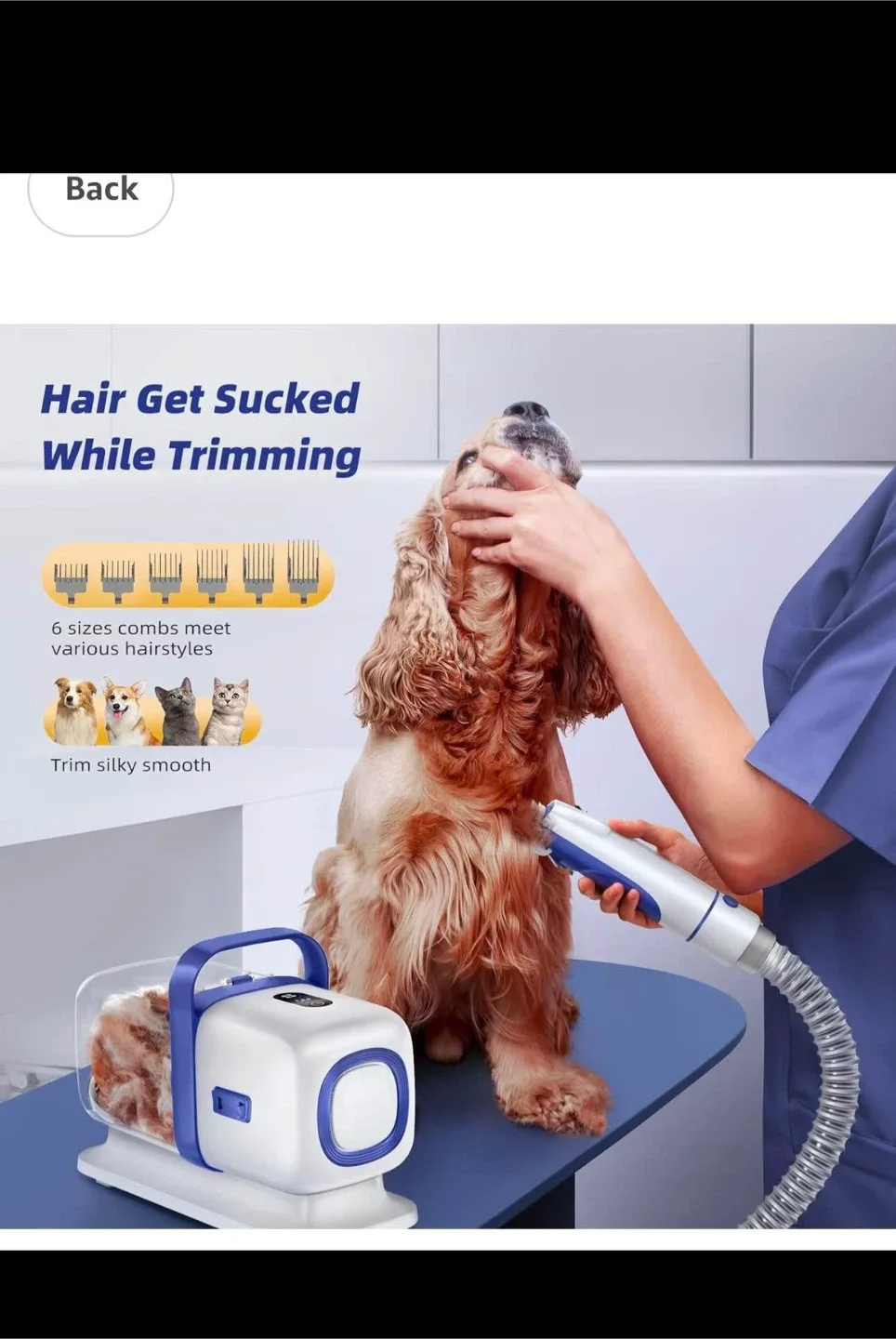 Buenkee Pet Grooming Vacuum - Hair Sucker image indicator(3)