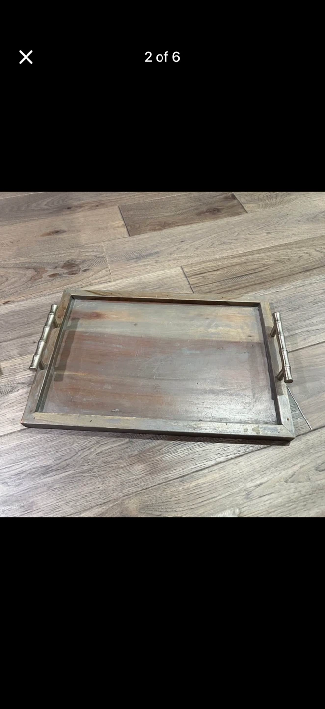 Wooden Serving Tray with Handles 🧡