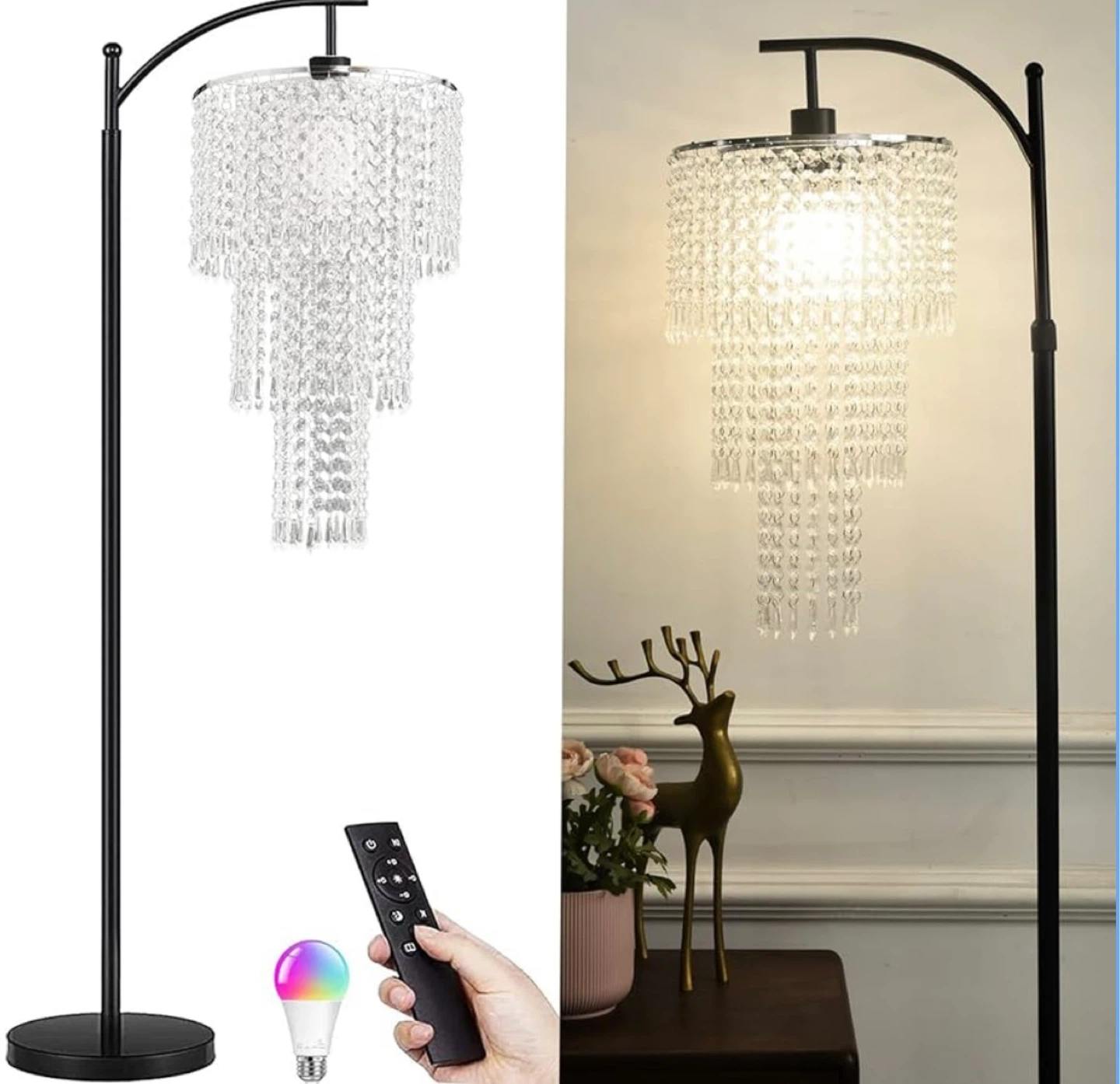 Crystal Floor Lamp with Remote - photo 2