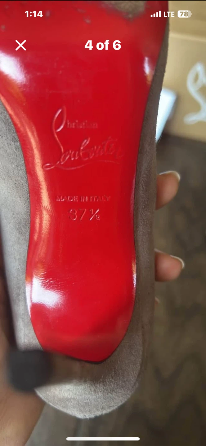 Christian Louboutin Grey Suede Heels Size 37.5 - photo 3