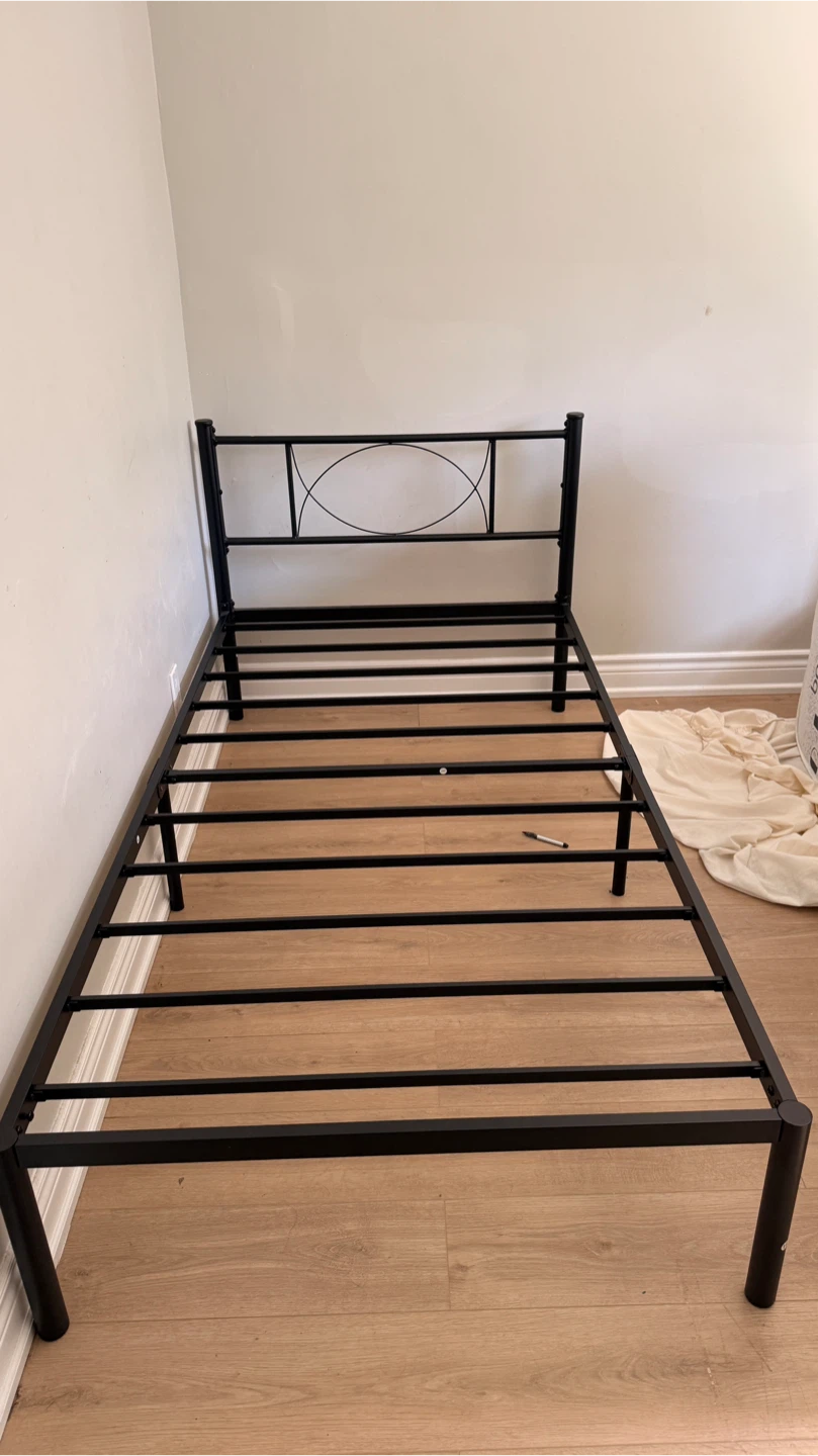 Black Metal Twin Bed Frame