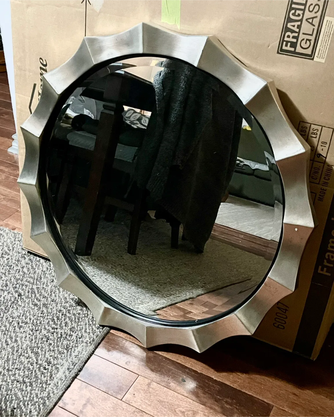 Round Silver Wall Mirror image indicator(4)