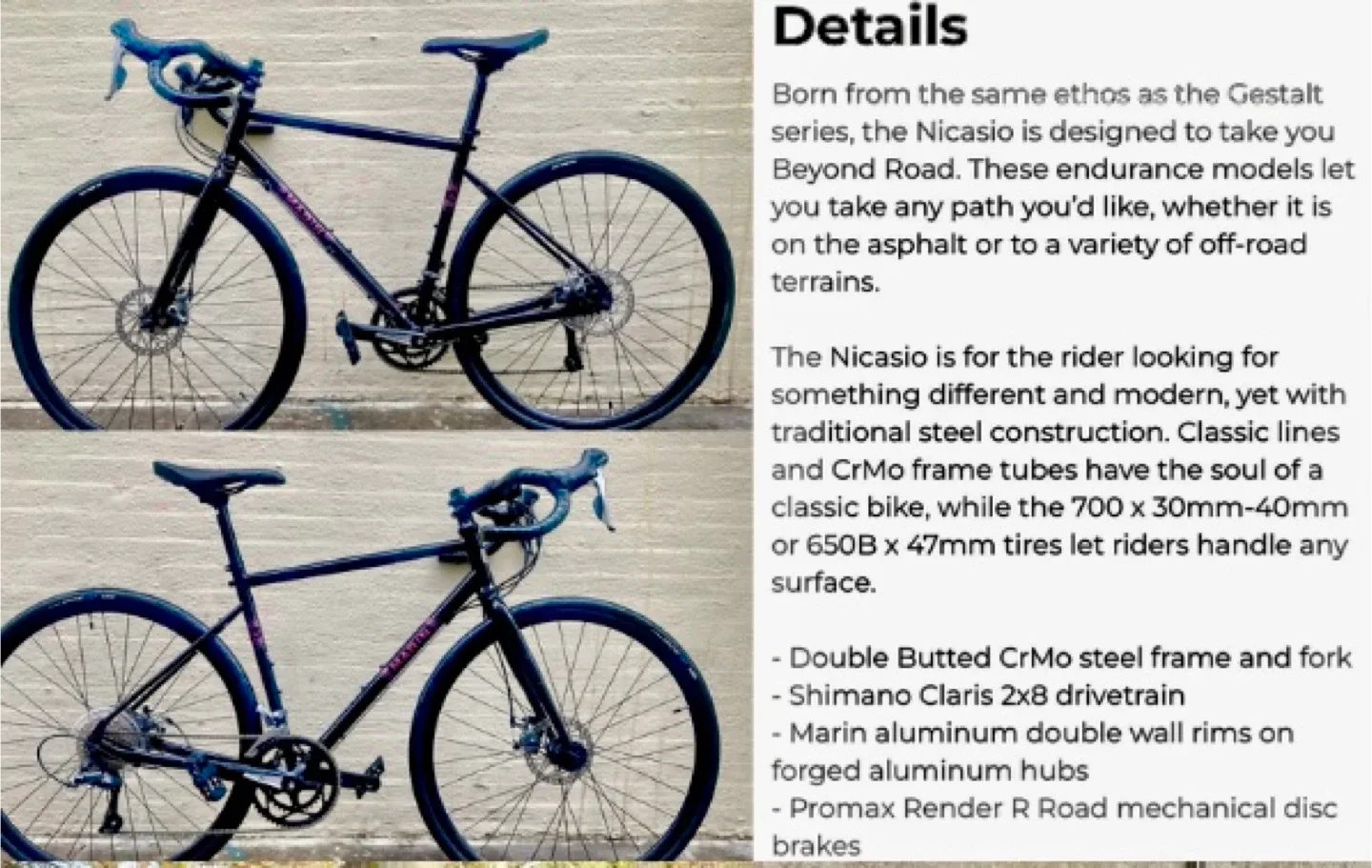 Marin Nicasio Road Bike - Gloss Black/Pink image indicator(2)