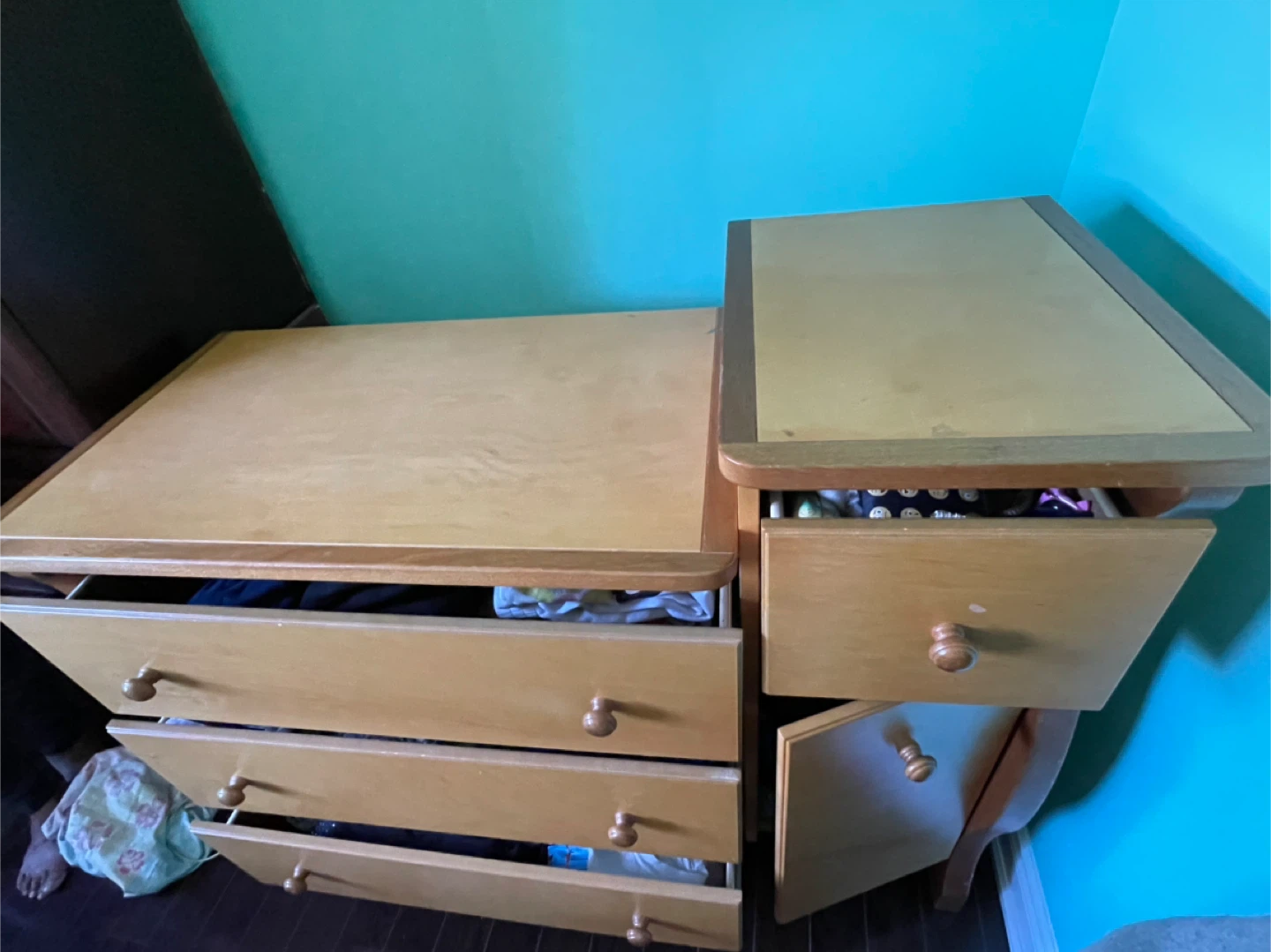 Baby diaper changing table.