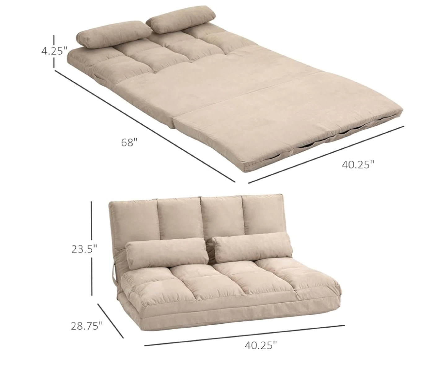 FINAL SALE‼️ 3-in-1 Beige Sofa Bed - photo 2