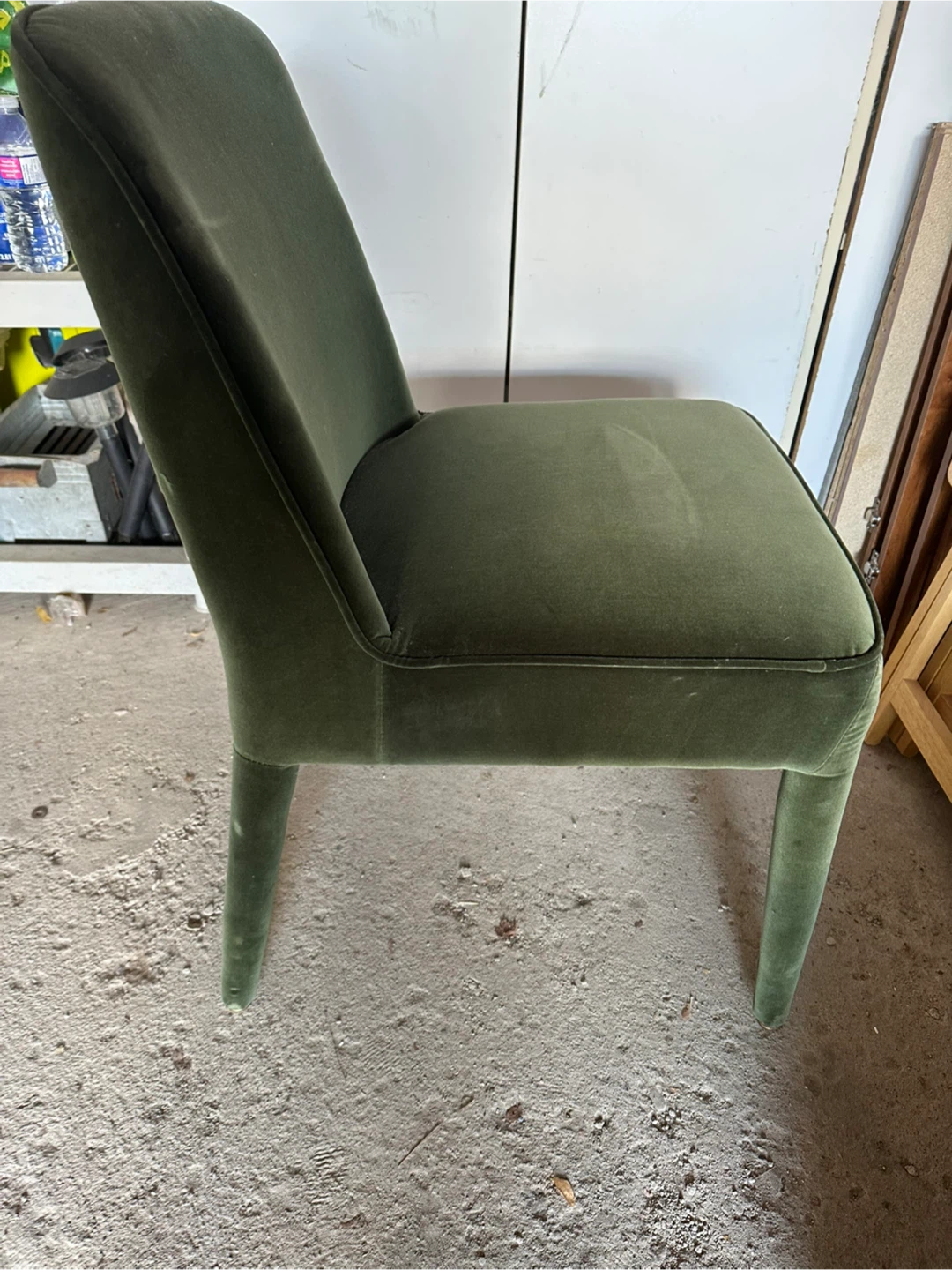4 Green Velvet Dining Chairs