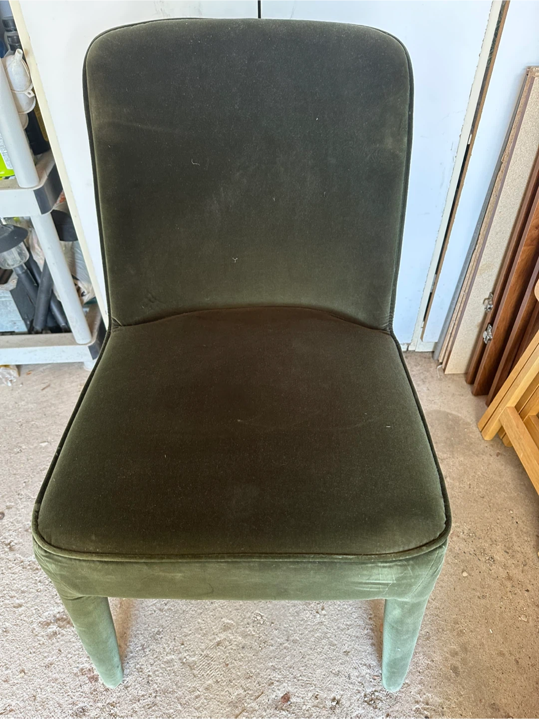 4 Green Velvet Dining Chairs - photo 5