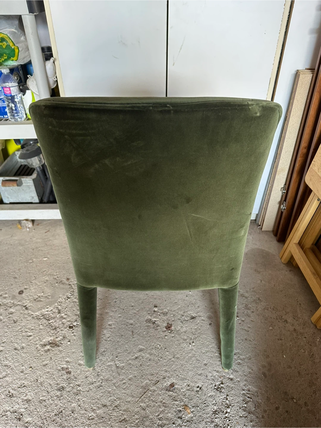 4 Green Velvet Dining Chairs - photo 2