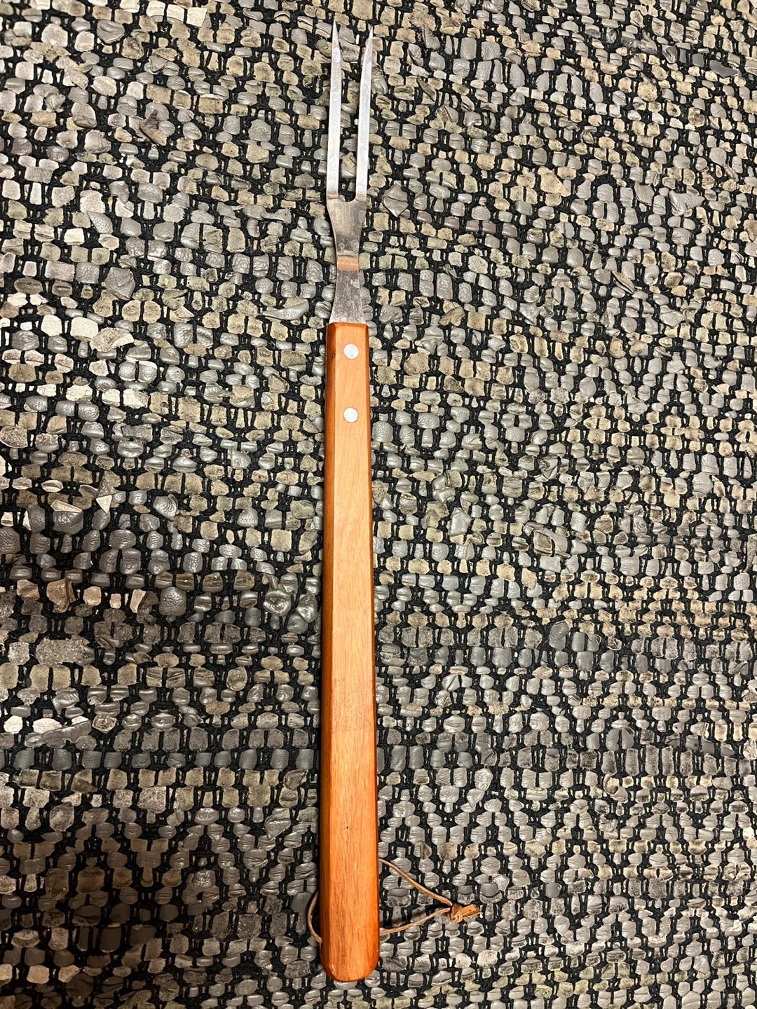 Vintage Meat Fork with Wood Handle - photo 2